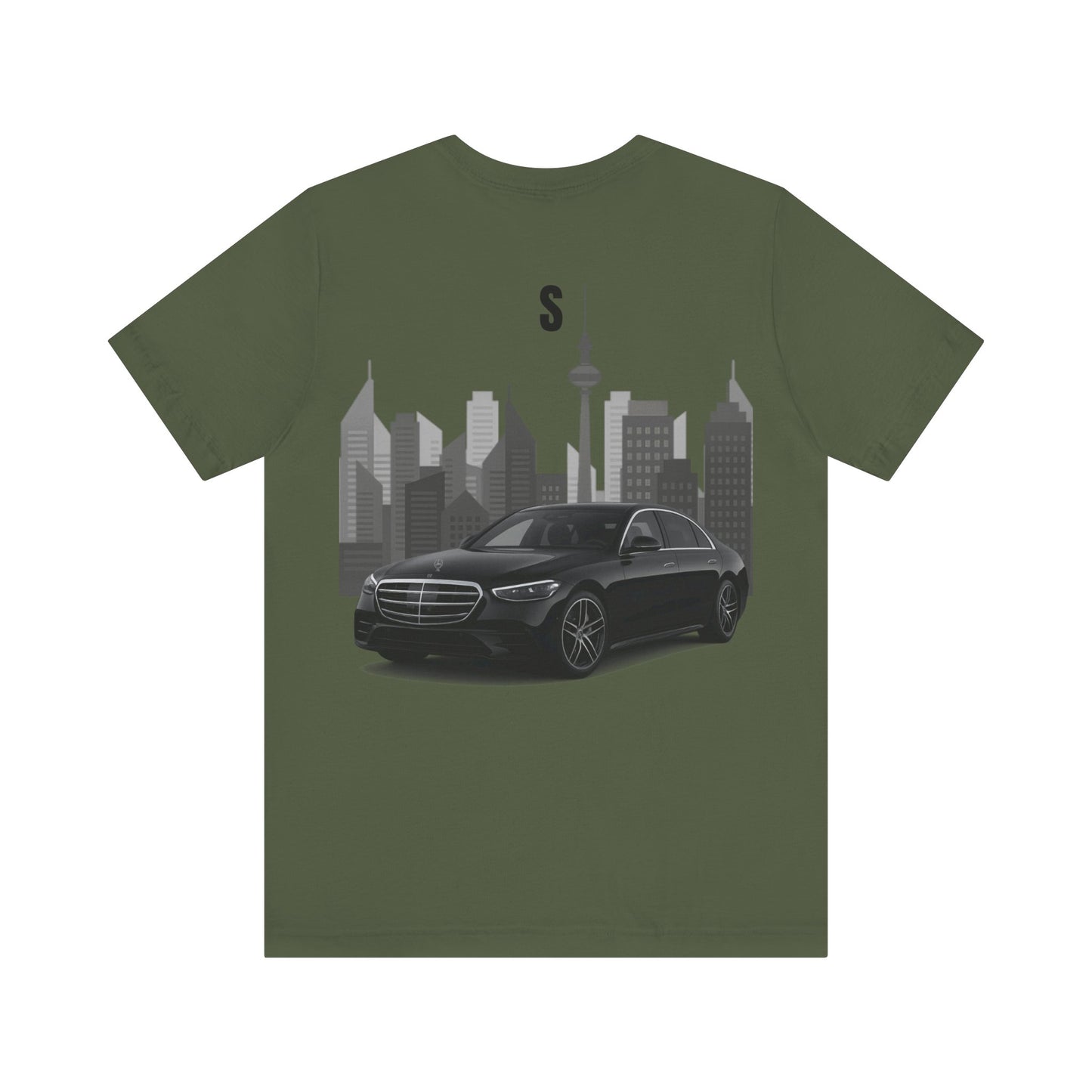 Urban Vibes Car Graphic Tee, Unisex Jersey Short Sleeve Tee, Cityscape T-Shirt, Cool Car Shirt, Gift for Car Lovers, Trendy Everyday Wear