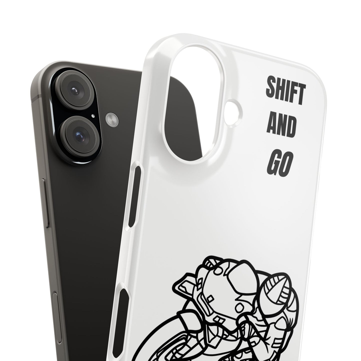 Motorcycle Slim Phone Cases - Shift and Go, Biker Gift, Moto Lover Accessory, Phone Protection, Unique Motorcycle Design
