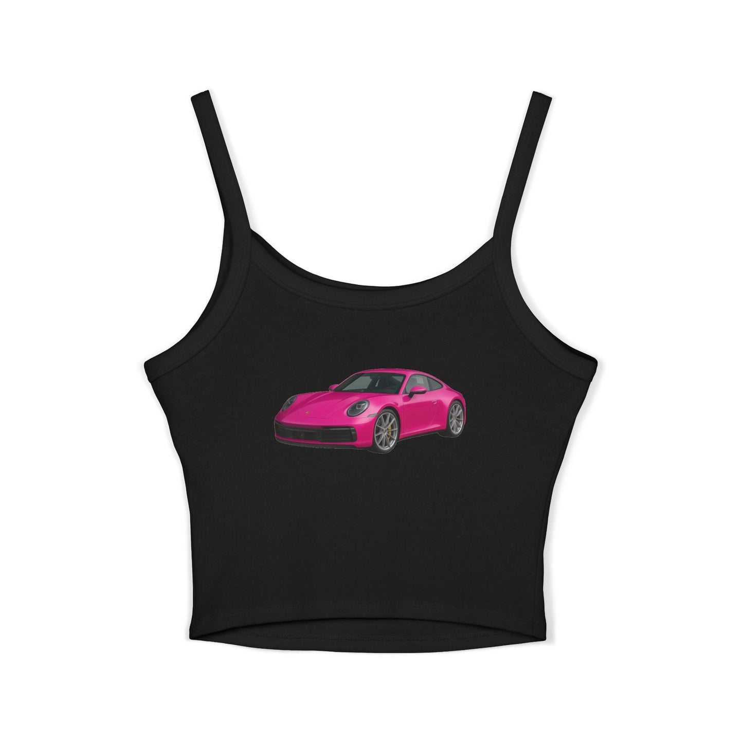 Pink Porsche Women's Spaghetti Strap Top, Porsche Top für Sommer, Auto-Liebhaber, Car Enthusiast Gift, Casual Summer Tank, Automotive