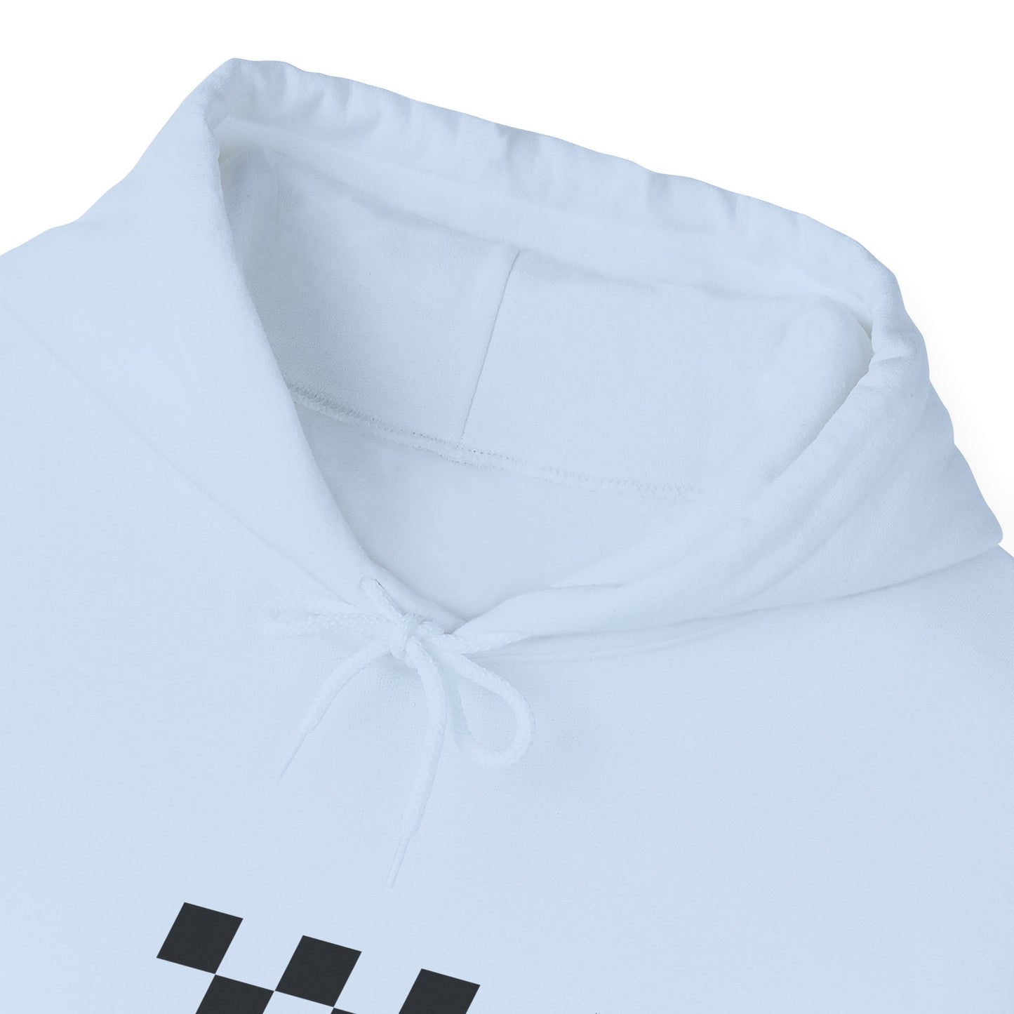 Night Race Vibes with Checkered Design - Unisex Heavy Blend™ Hooded Sweatshirt -