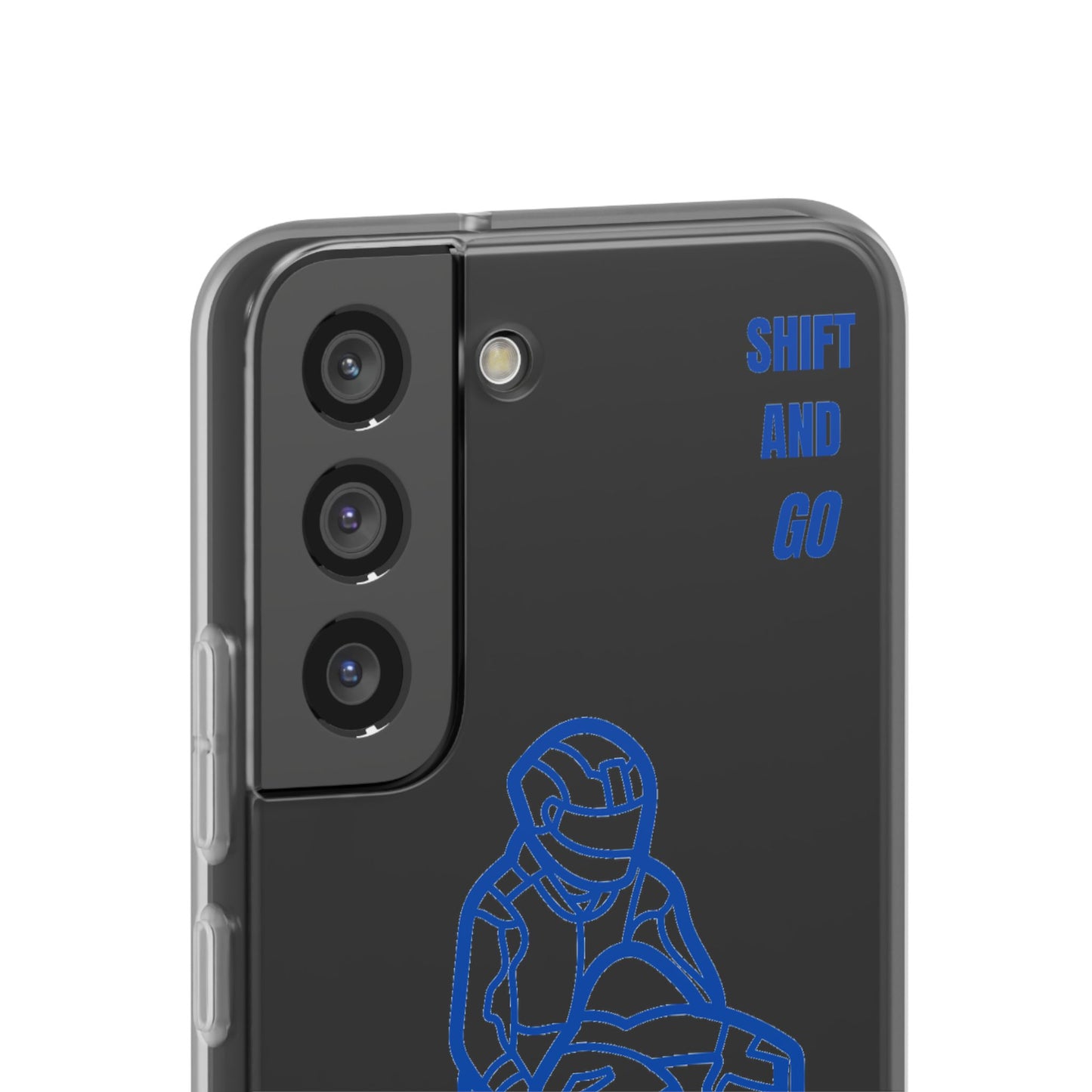 Motorcycle Flexi Cases - Shift and Go Design, Biker Gift, Phone Accessory, Sporty Case, Riding Enthusiast