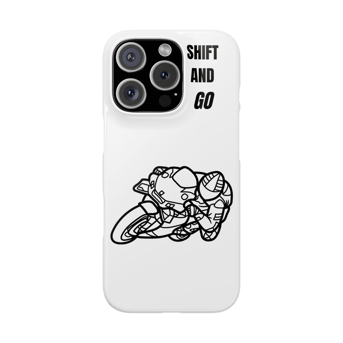 Motorcycle Slim Phone Cases - Shift and Go, Biker Gift, Moto Lover Accessory, Phone Protection, Unique Motorcycle Design
