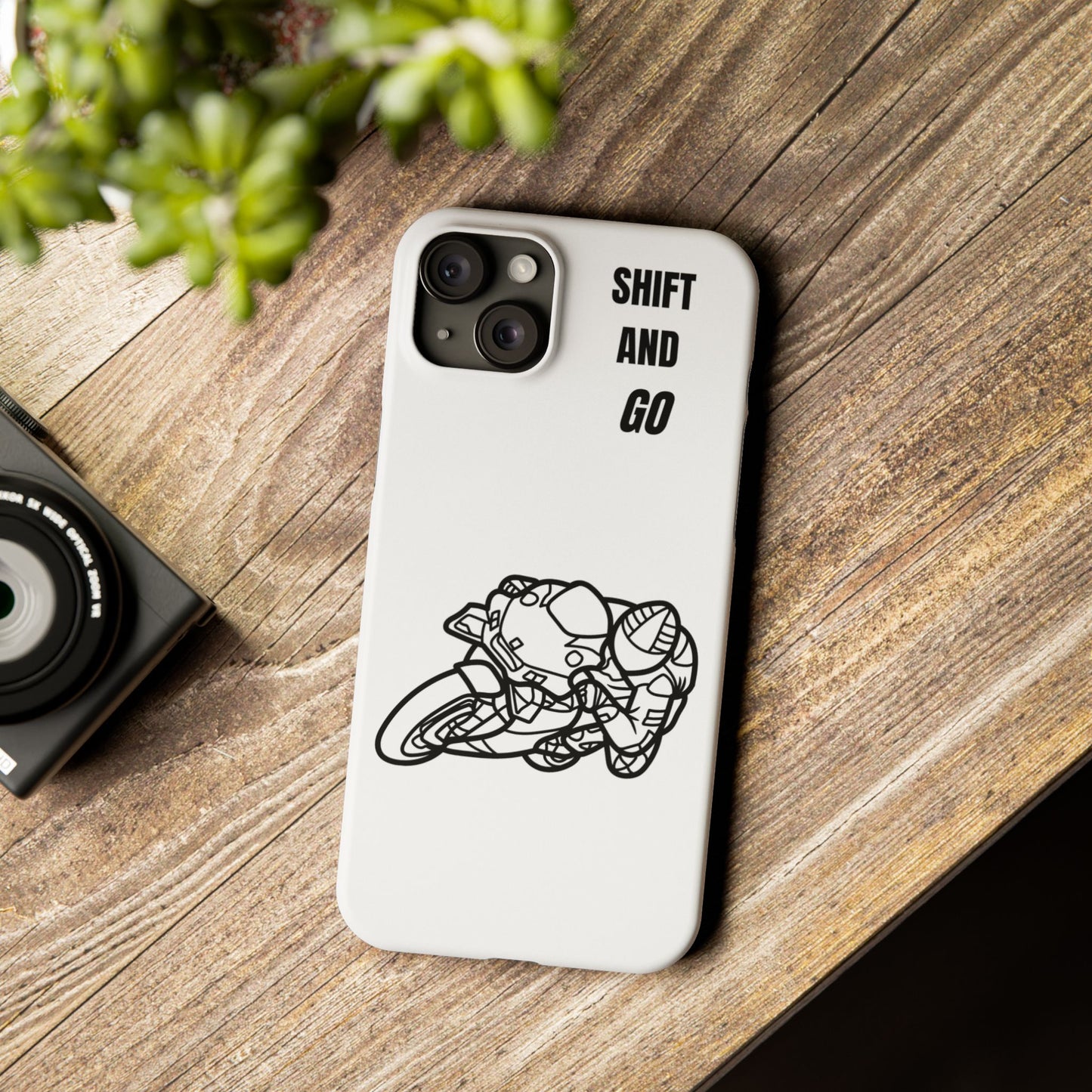 Motorcycle Slim Phone Cases - Shift and Go, Biker Gift, Moto Lover Accessory, Phone Protection, Unique Motorcycle Design