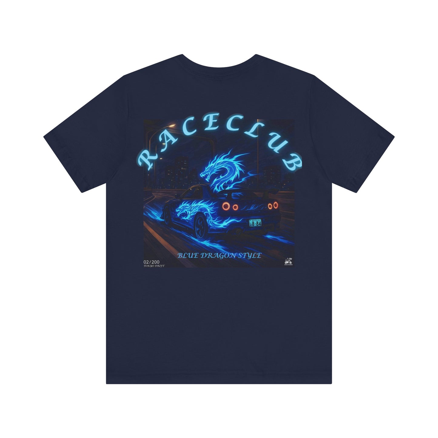 Blue Dragon Race Club Unisex Jersey Tee - Perfect Gift for Car Enthusiasts