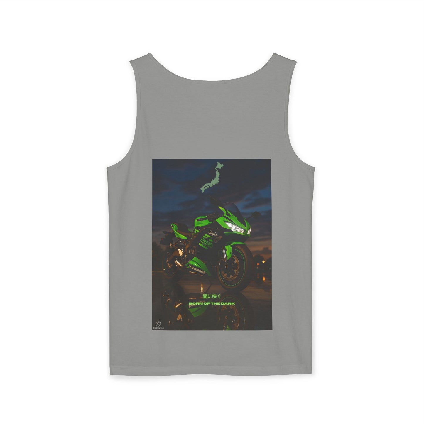 Zx6r Backprint Nice Custom Motorcycle Graphic Tank Top - Unisex Garment-Dyed