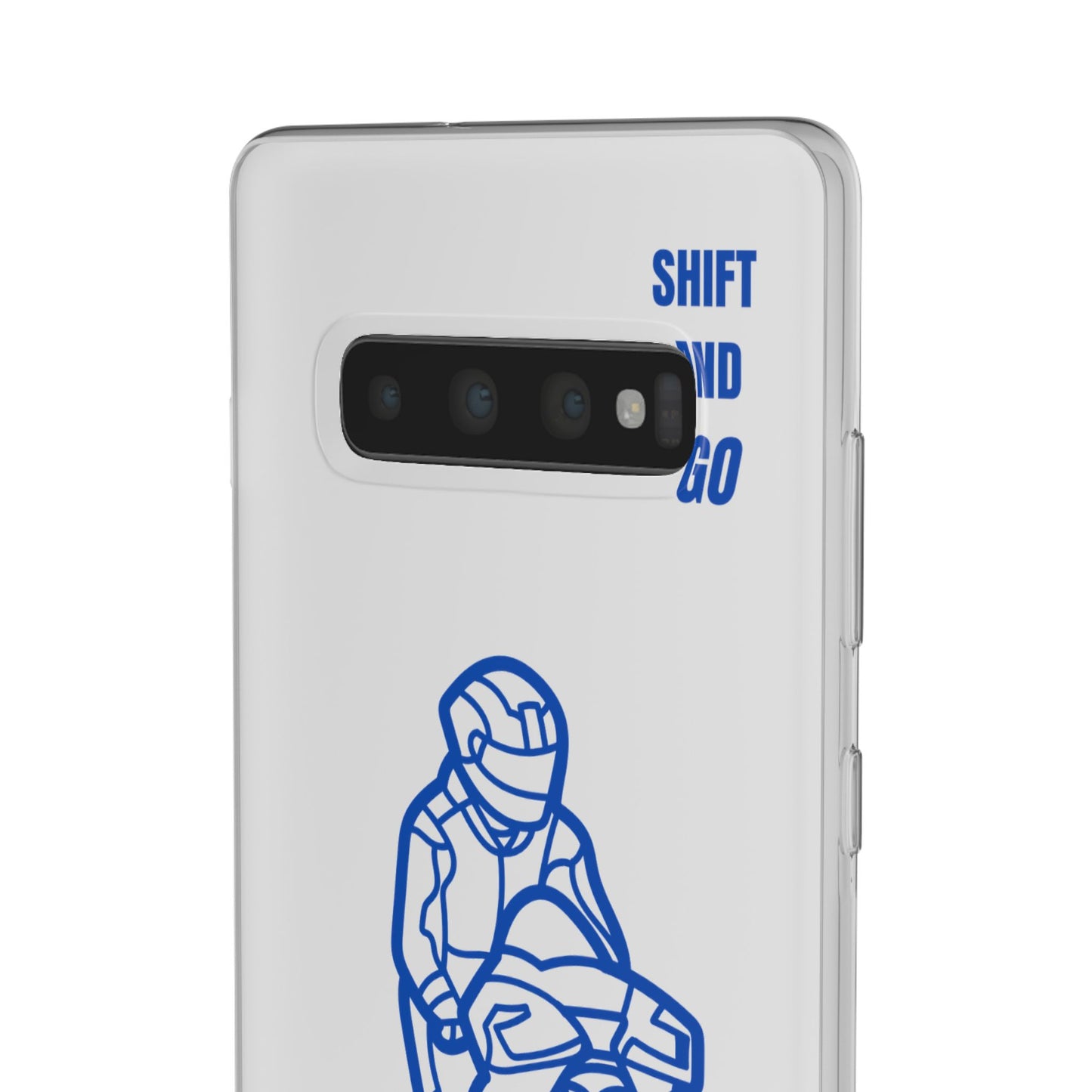 Motorcycle Flexi Cases - Shift and Go Design, Biker Gift, Phone Accessory, Sporty Case, Riding Enthusiast