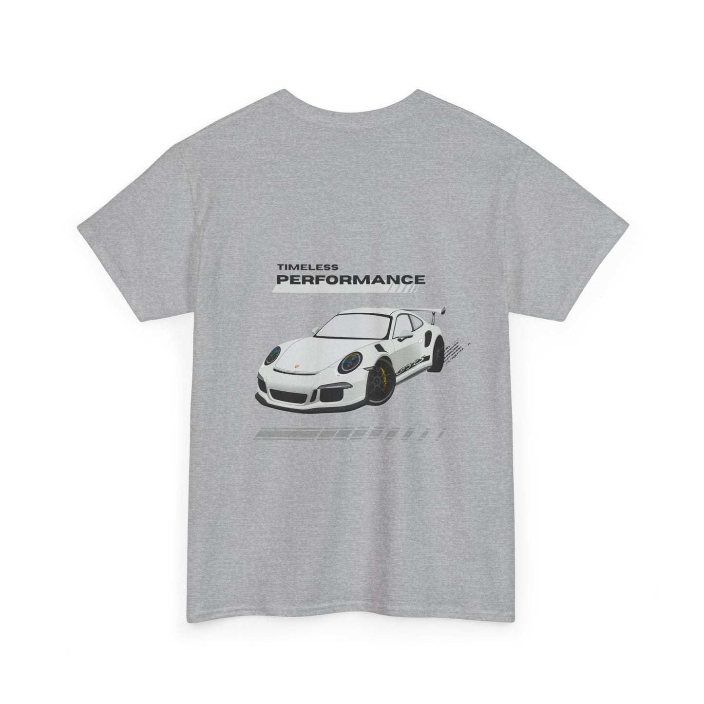 Performance intemporelle, Porsche, T-shirt unisexe en coton épais, T-shirt pour passionné d'automobile, Cadeau automobile, Vêtements de sport automobile, Tenue décontractée, T-shirt unisexe