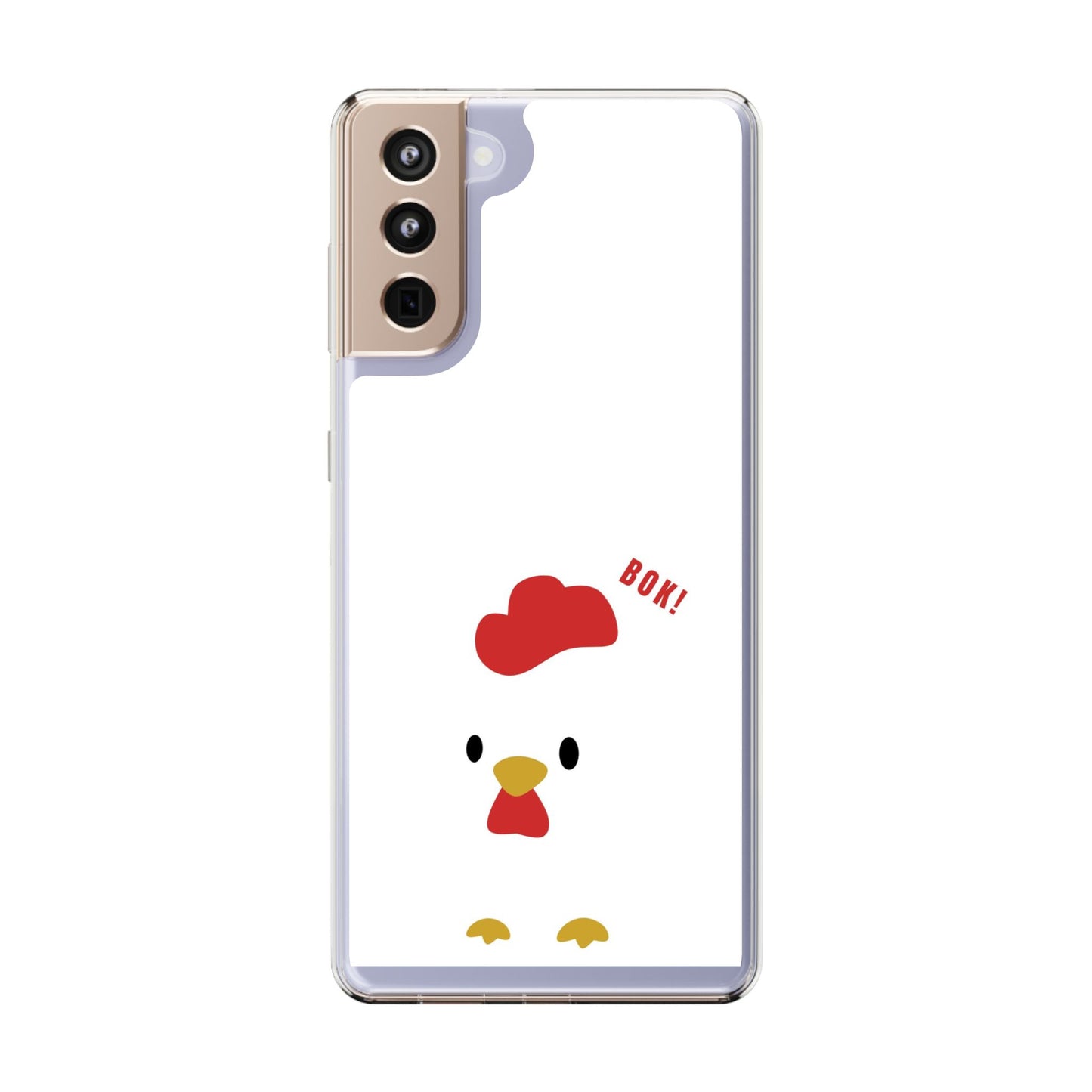 Chicken Design Clear Phone Case, Cute Animal Phone Cover, Fun Gift for Kids, Pet Lovers, Birthday Present, Travel Accessory