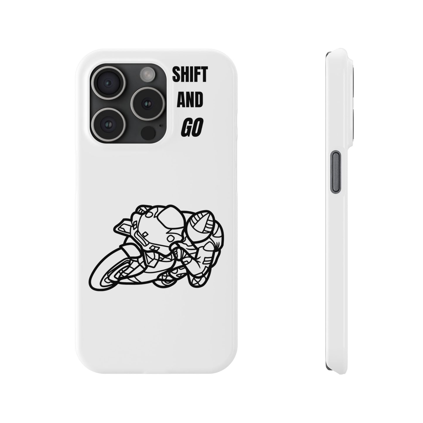 Motorcycle Slim Phone Cases - Shift and Go, Biker Gift, Moto Lover Accessory, Phone Protection, Unique Motorcycle Design