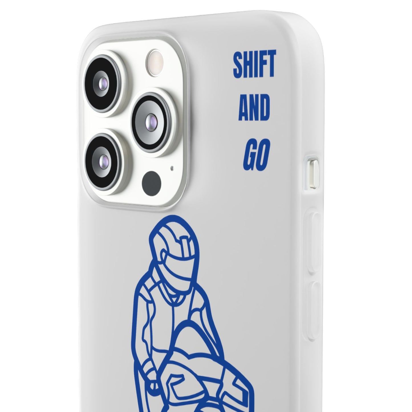 Motorcycle Flexi Cases - Shift and Go Design, Biker Gift, Phone Accessory, Sporty Case, Riding Enthusiast