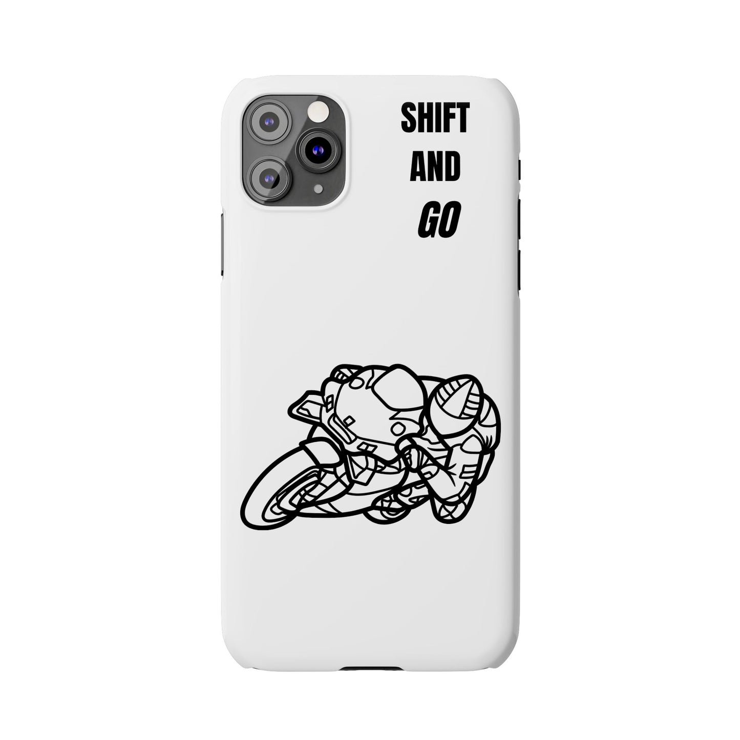 Motorcycle Slim Phone Cases - Shift and Go, Biker Gift, Moto Lover Accessory, Phone Protection, Unique Motorcycle Design