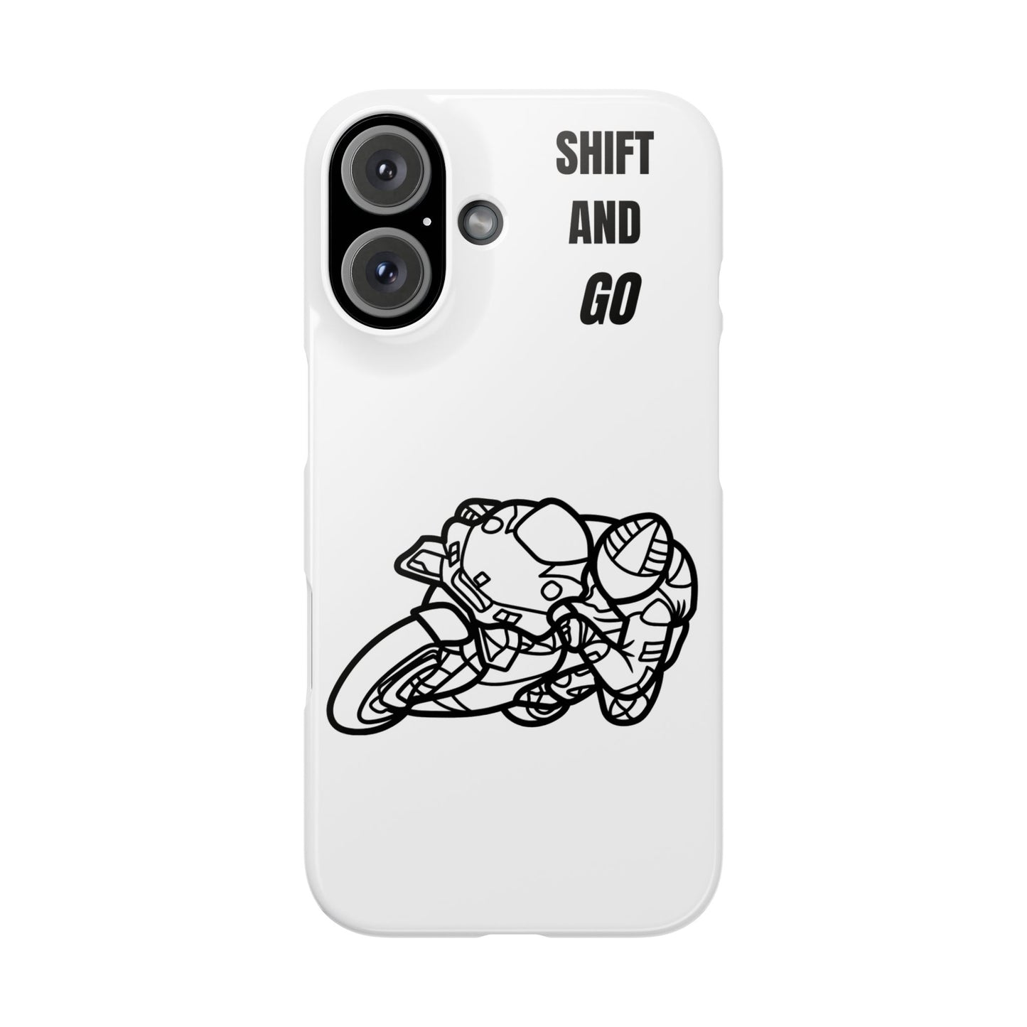Motorcycle Slim Phone Cases - Shift and Go, Biker Gift, Moto Lover Accessory, Phone Protection, Unique Motorcycle Design