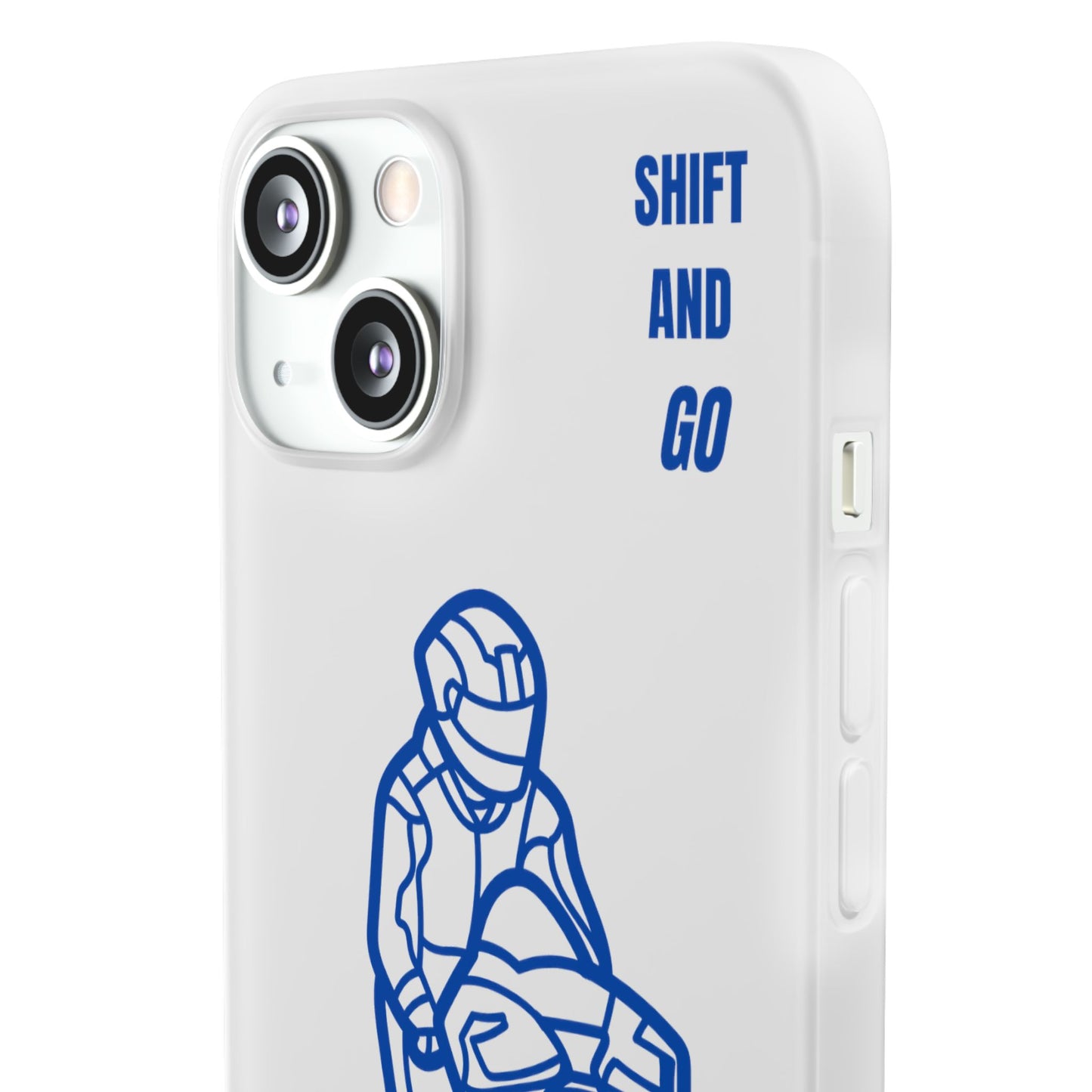 Motorcycle Flexi Cases - Shift and Go Design, Biker Gift, Phone Accessory, Sporty Case, Riding Enthusiast