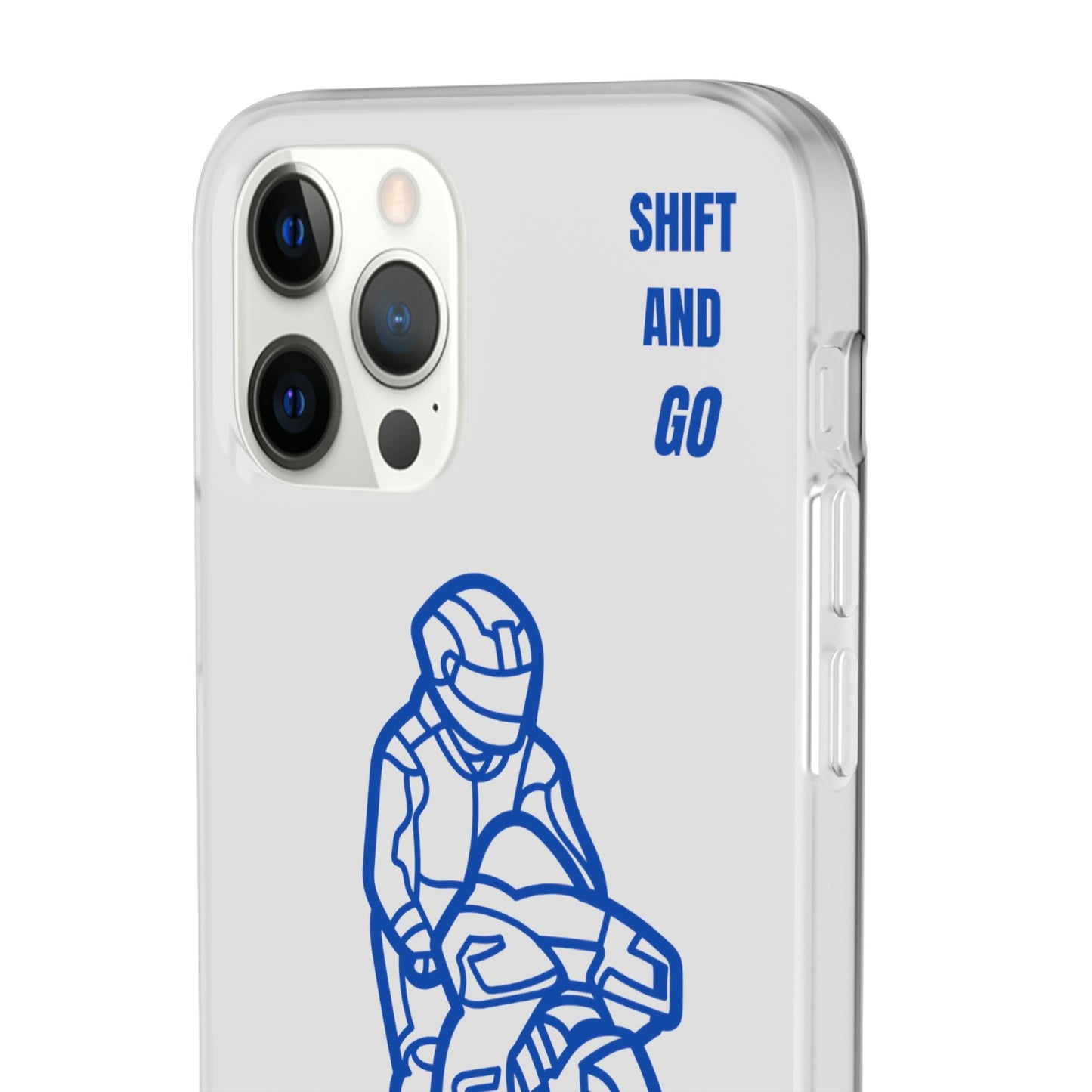 Motorcycle Flexi Cases - Shift and Go Design, Biker Gift, Phone Accessory, Sporty Case, Riding Enthusiast