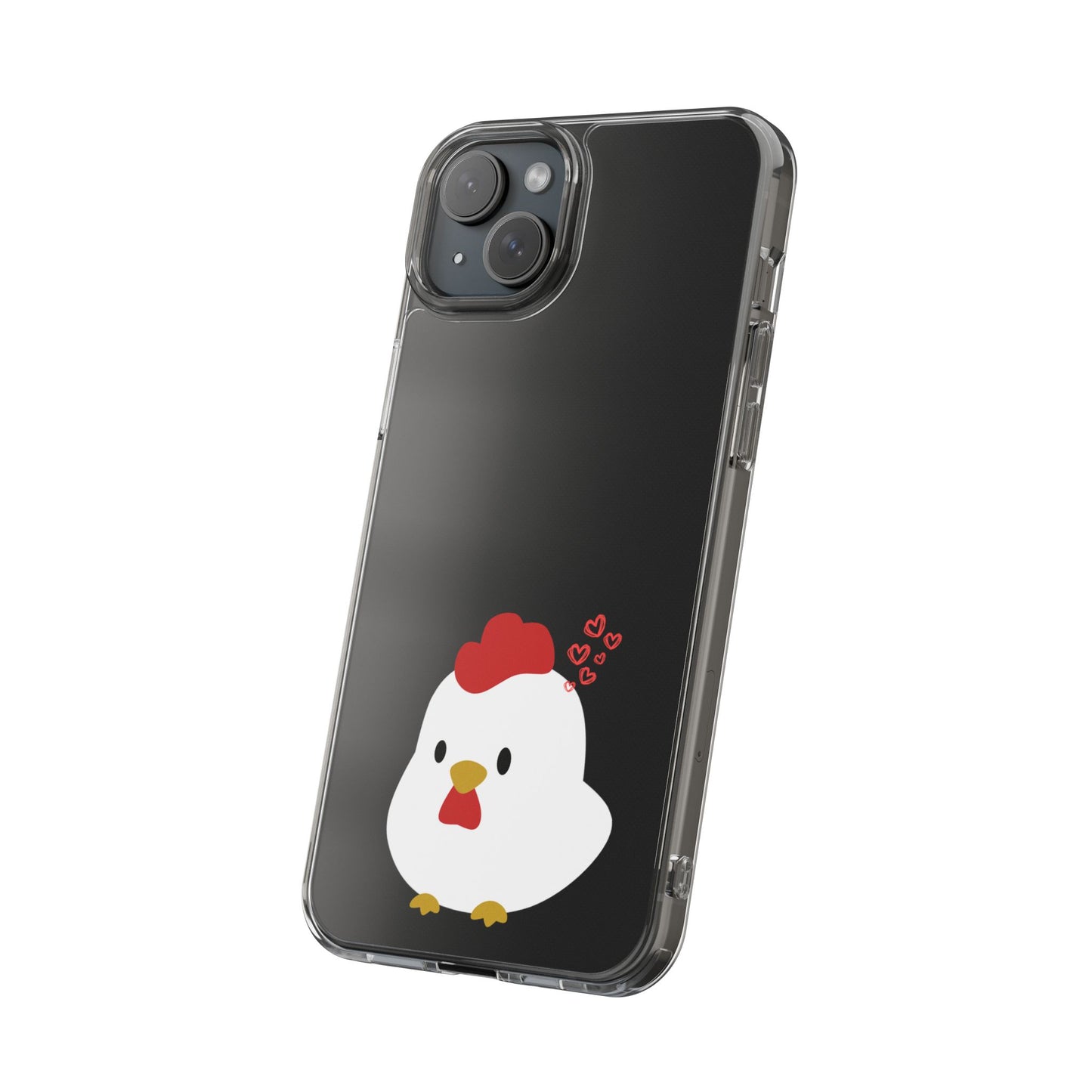Coque transparente en forme de poulet, adorable coque pour amoureux des animaux, cadeau pour enfants, décoration de ferme, cadeau d'anniversaire