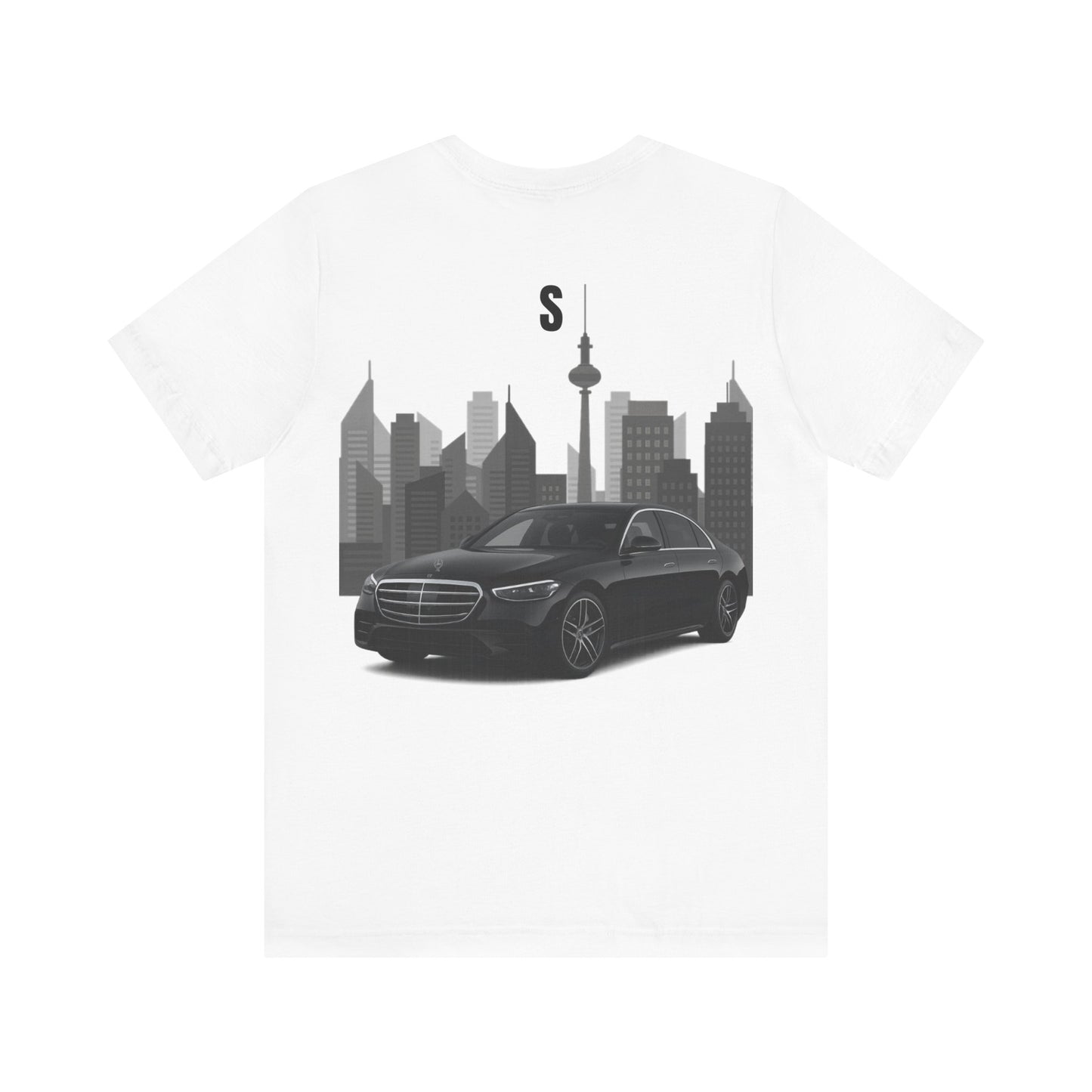 Urban Vibes Car Graphic Tee, Unisex Jersey Short Sleeve Tee, Cityscape T-Shirt, Cool Car Shirt, Gift for Car Lovers, Trendy Everyday Wear