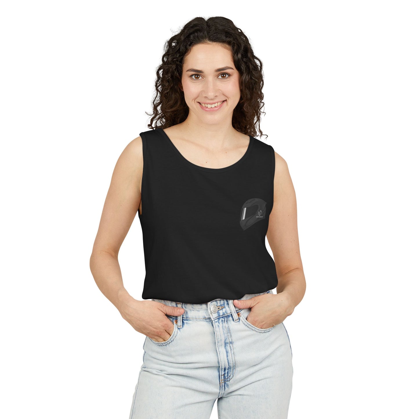 650r Backprint Cool Motorcycle Graphic Tank Top - Unisex Garment-Dyed