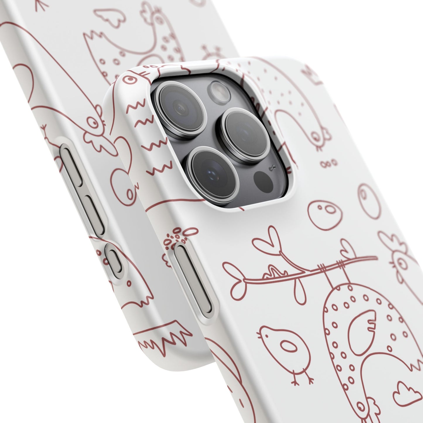 Coques de téléphone fantaisie style ferme, coque de téléphone animal mignon, motif poulet, cadeau amusant pour les amoureux des oiseaux, coque de téléphone originale