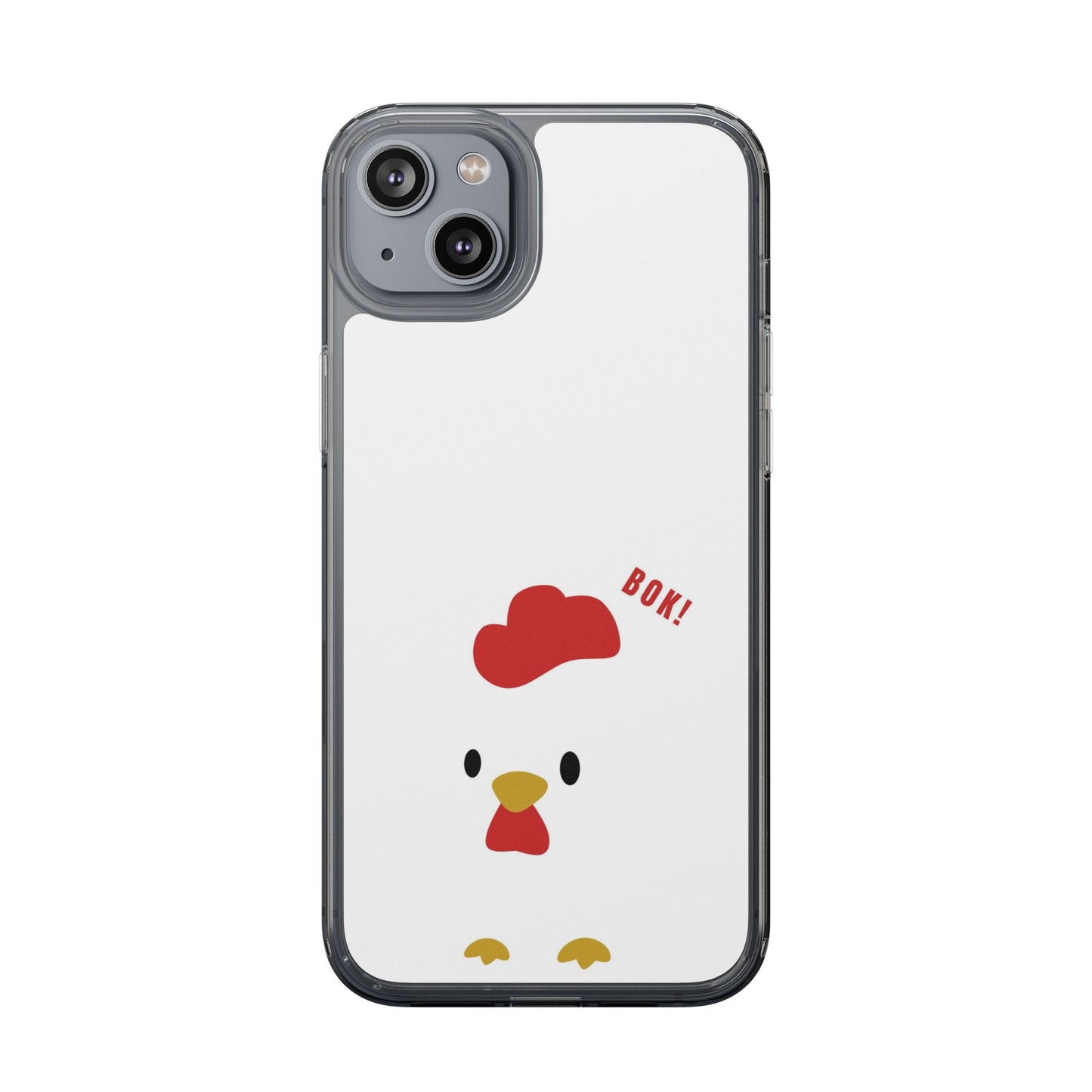 Chicken Design Clear Phone Case, Cute Animal Phone Cover, Fun Gift for Kids, Pet Lovers, Birthday Present, Travel Accessory