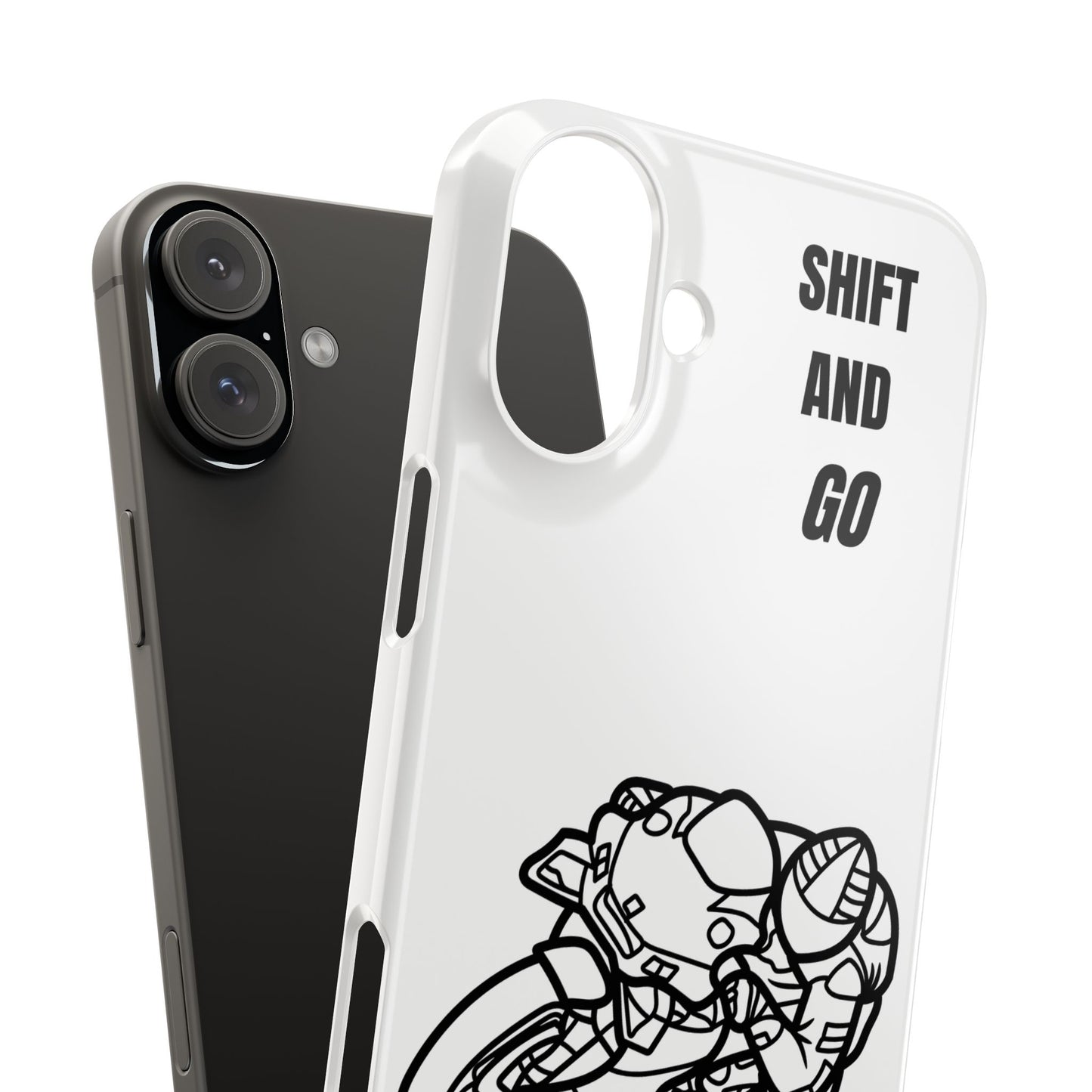 Motorcycle Slim Phone Cases - Shift and Go, Biker Gift, Moto Lover Accessory, Phone Protection, Unique Motorcycle Design