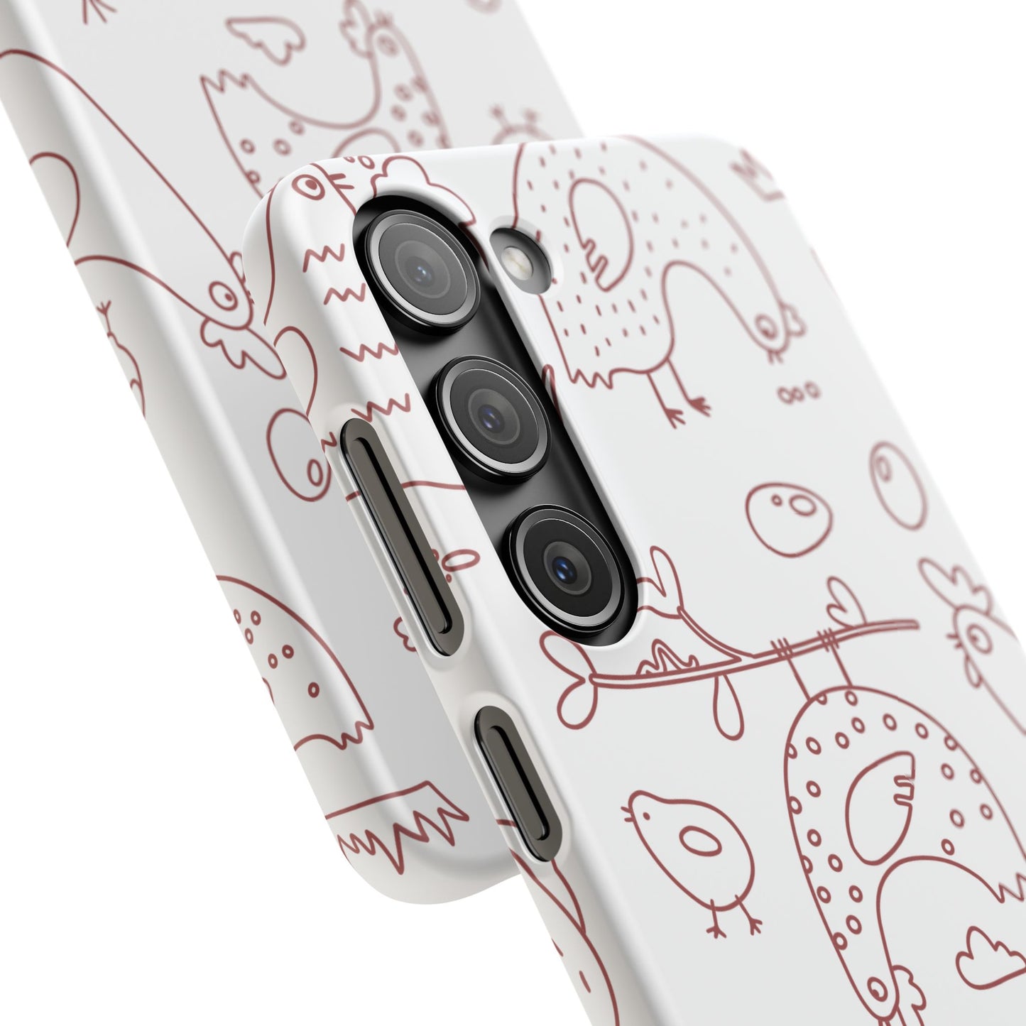 Coques de téléphone fantaisie style ferme, coque de téléphone animal mignon, motif poulet, cadeau amusant pour les amoureux des oiseaux, coque de téléphone originale