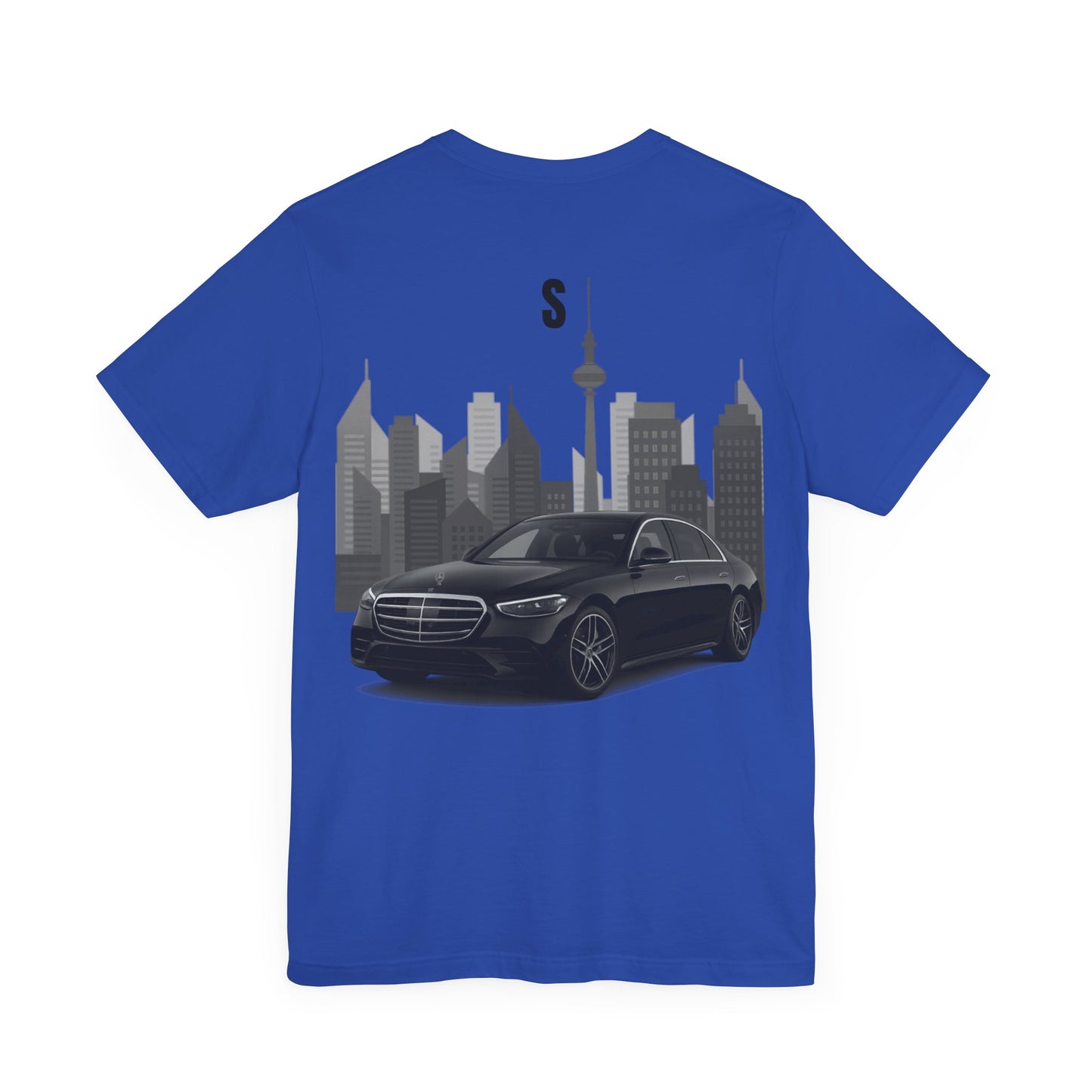 Urban Vibes Car Graphic Tee, Unisex Jersey Short Sleeve Tee, Cityscape T-Shirt, Cool Car Shirt, Gift for Car Lovers, Trendy Everyday Wear