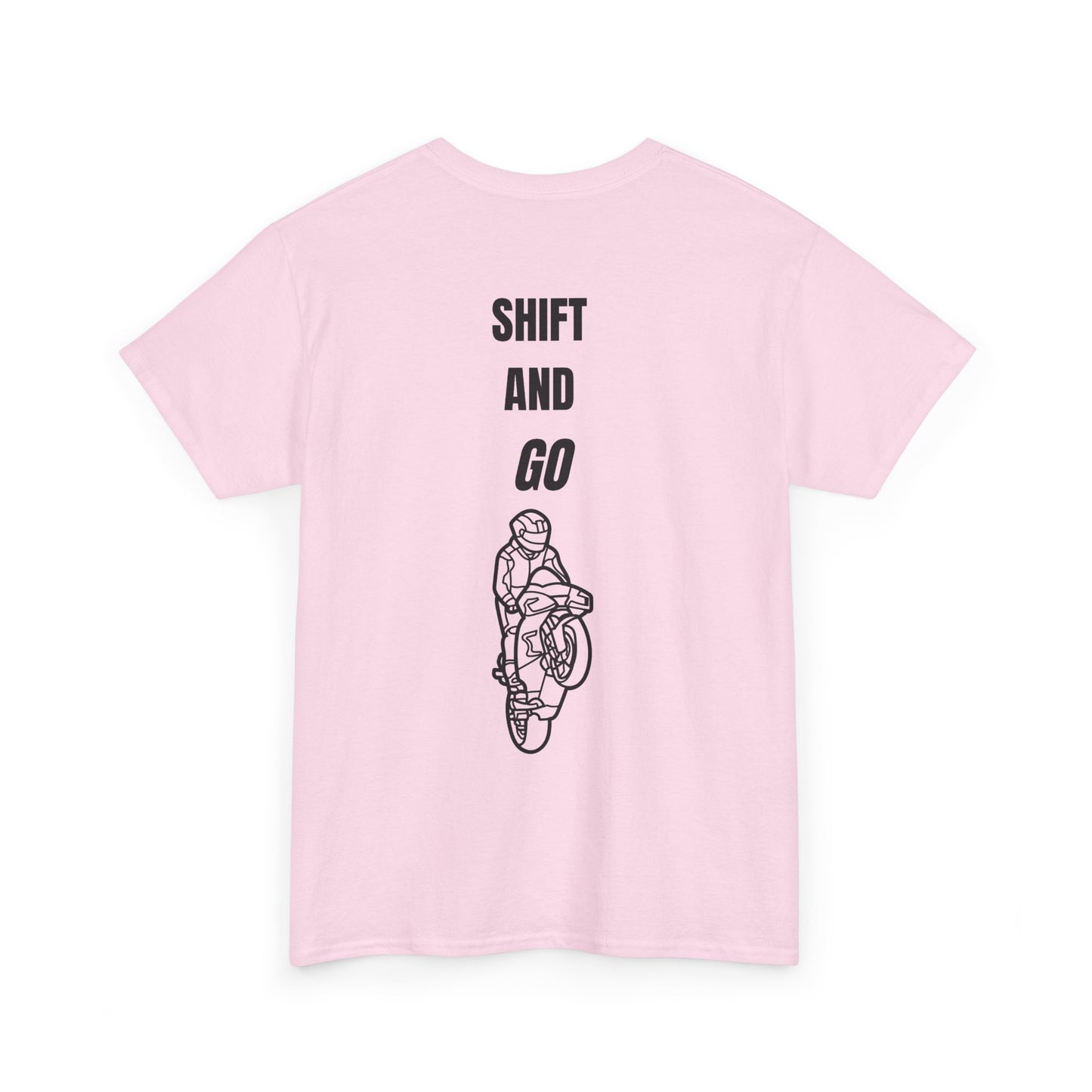 Motorcycle Adventure Tee - Shift and Go, Unisex Heavy Cotton T-Shirt, Biker Gift, Casual Wear, Motorbike Lover Apparel, Ride in Style
