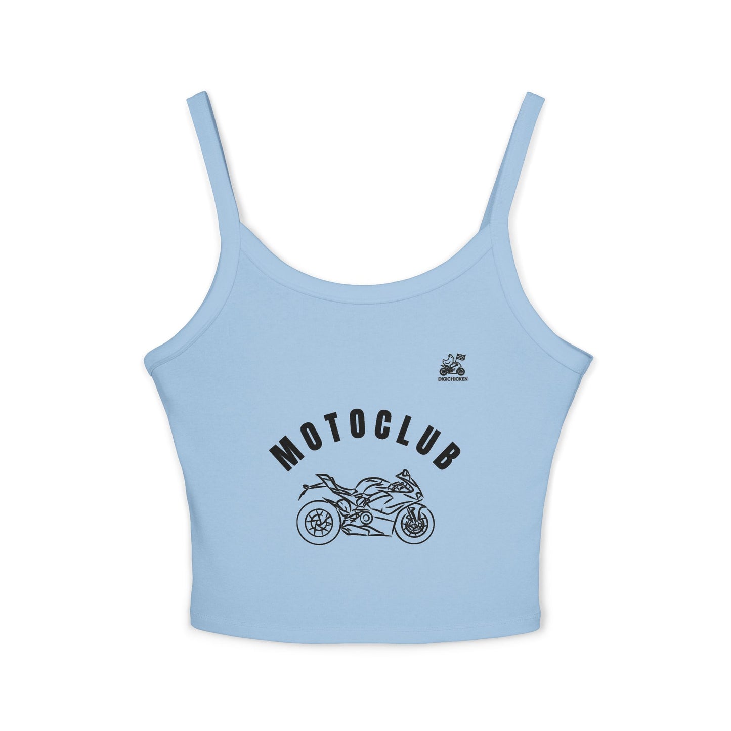 Motorcycle Enthusiast Women's Spaghetti Strap Tank Top, Moto Club Apparel, Perfect Gift for Riders, Biker Summer Style, Casual Streetwear