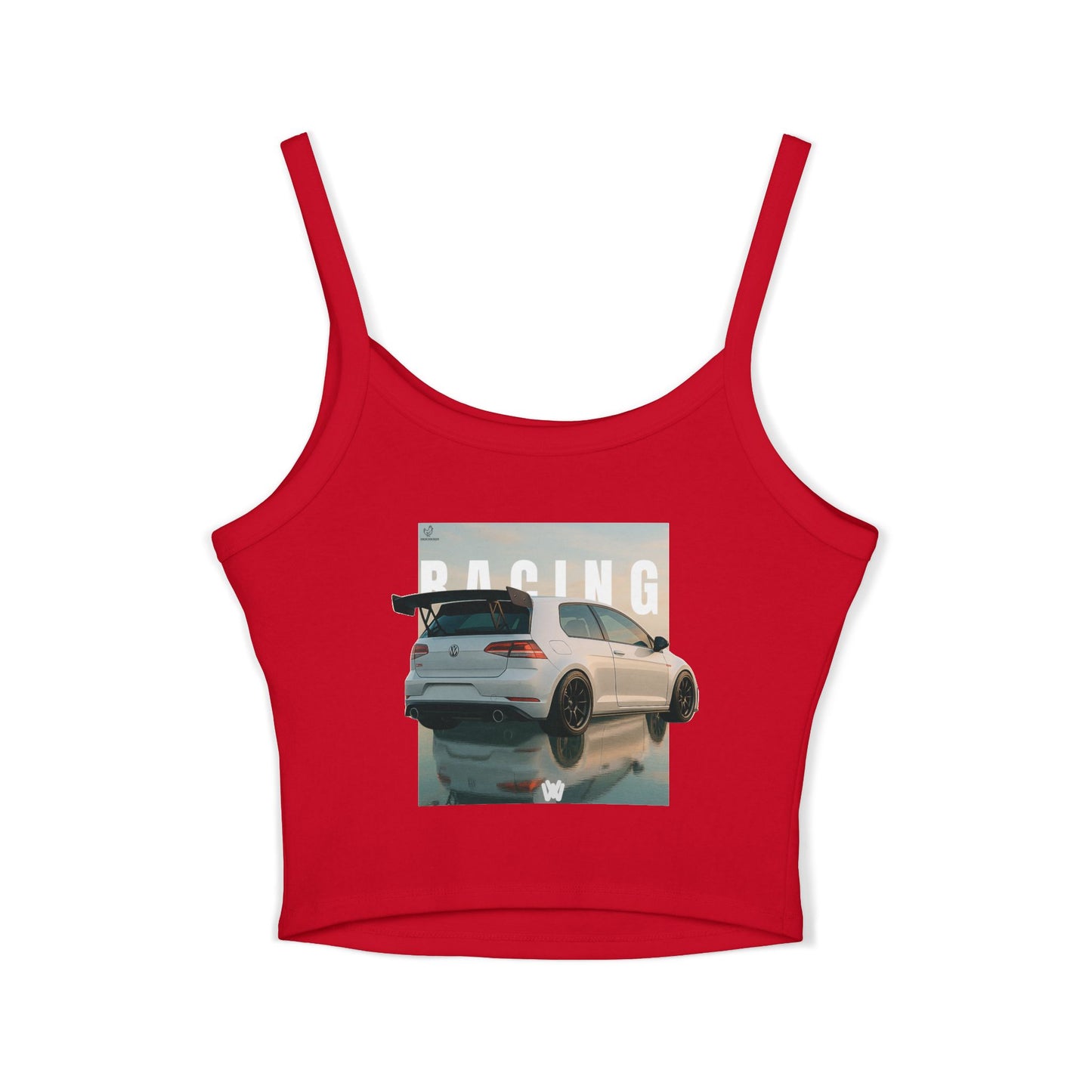 Women's Tank Top - GTI Racing Spaghetti Top with Cool Backprint