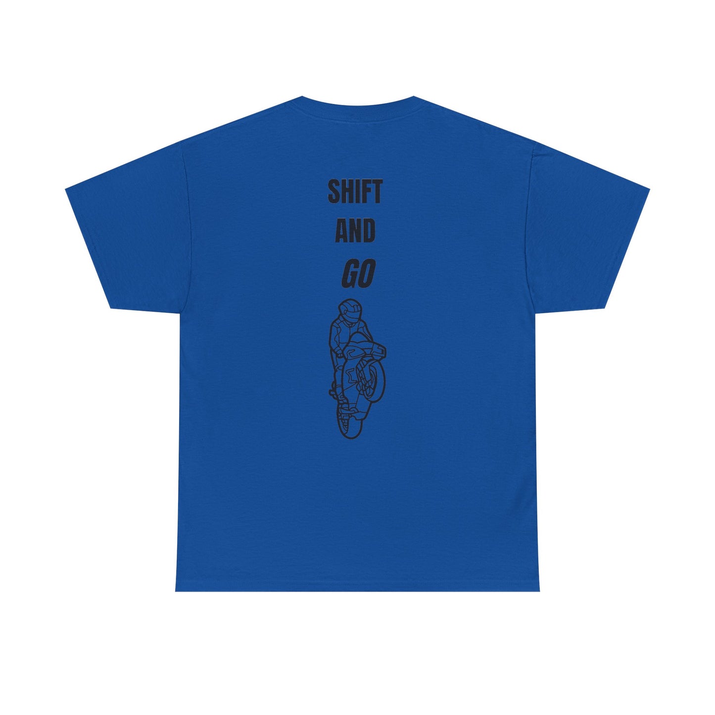 Motorcycle Adventure Tee - Shift and Go, Unisex Heavy Cotton T-Shirt, Biker Gift, Casual Wear, Motorbike Lover Apparel, Ride in Style