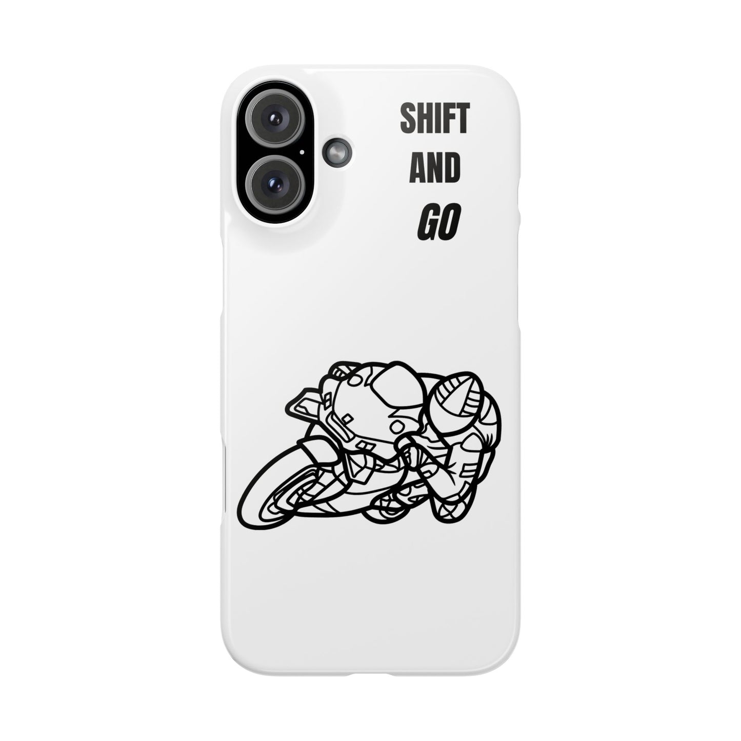 Motorcycle Slim Phone Cases - Shift and Go, Biker Gift, Moto Lover Accessory, Phone Protection, Unique Motorcycle Design