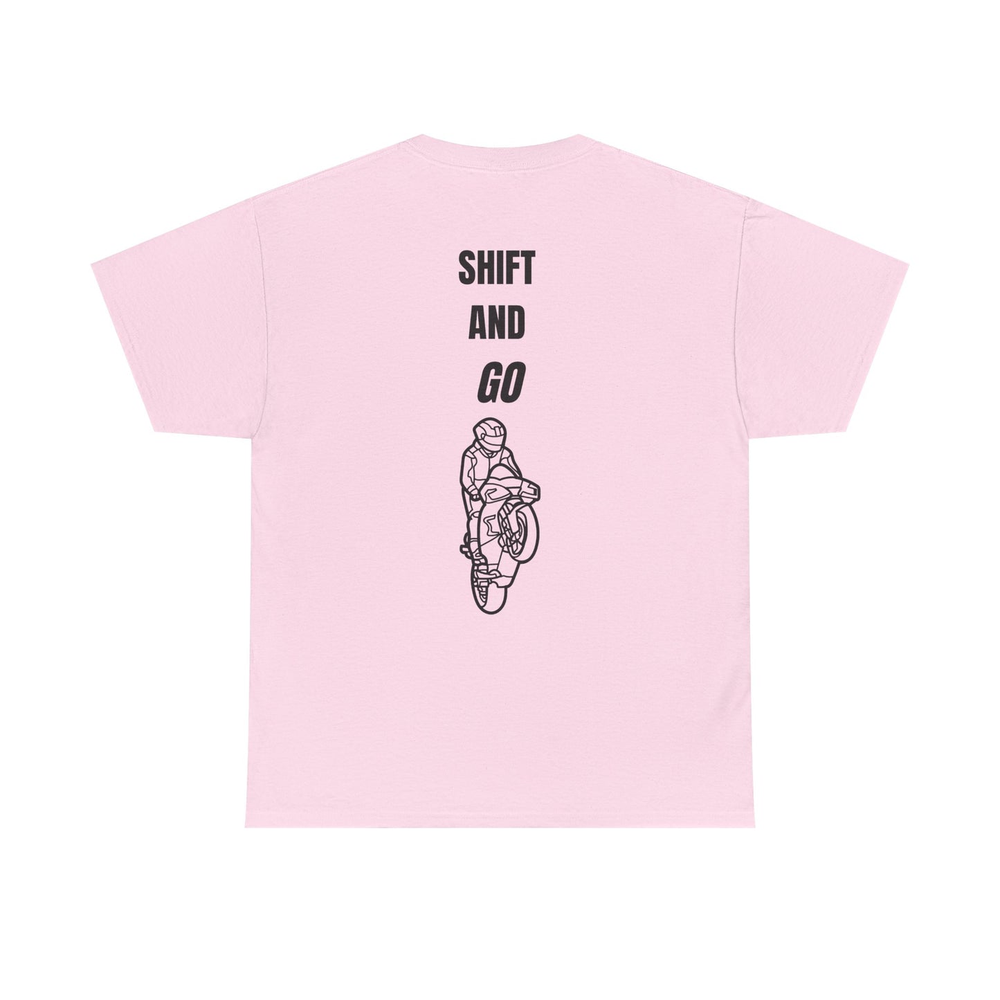 Motorcycle Adventure Tee - Shift and Go, Unisex Heavy Cotton T-Shirt, Biker Gift, Casual Wear, Motorbike Lover Apparel, Ride in Style