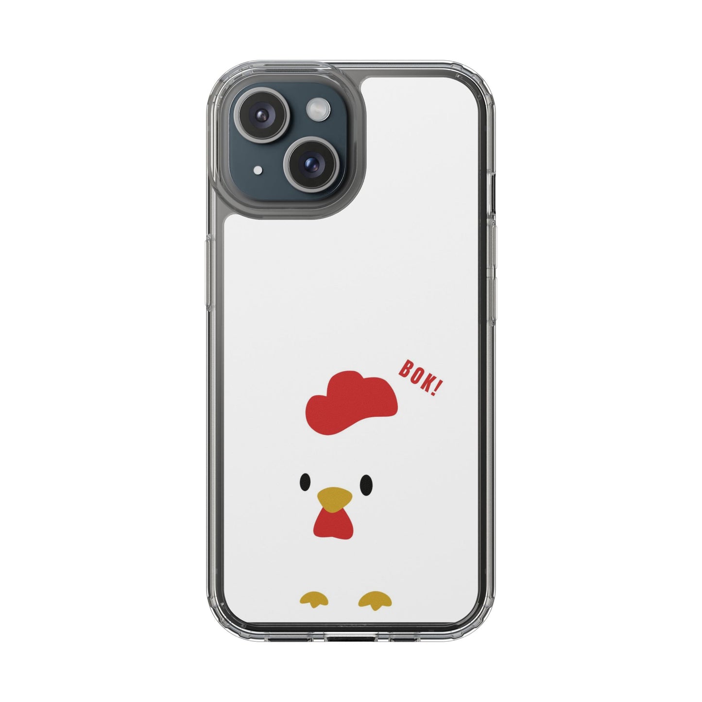 Chicken Design Clear Phone Case, Cute Animal Phone Cover, Fun Gift for Kids, Pet Lovers, Birthday Present, Travel Accessory