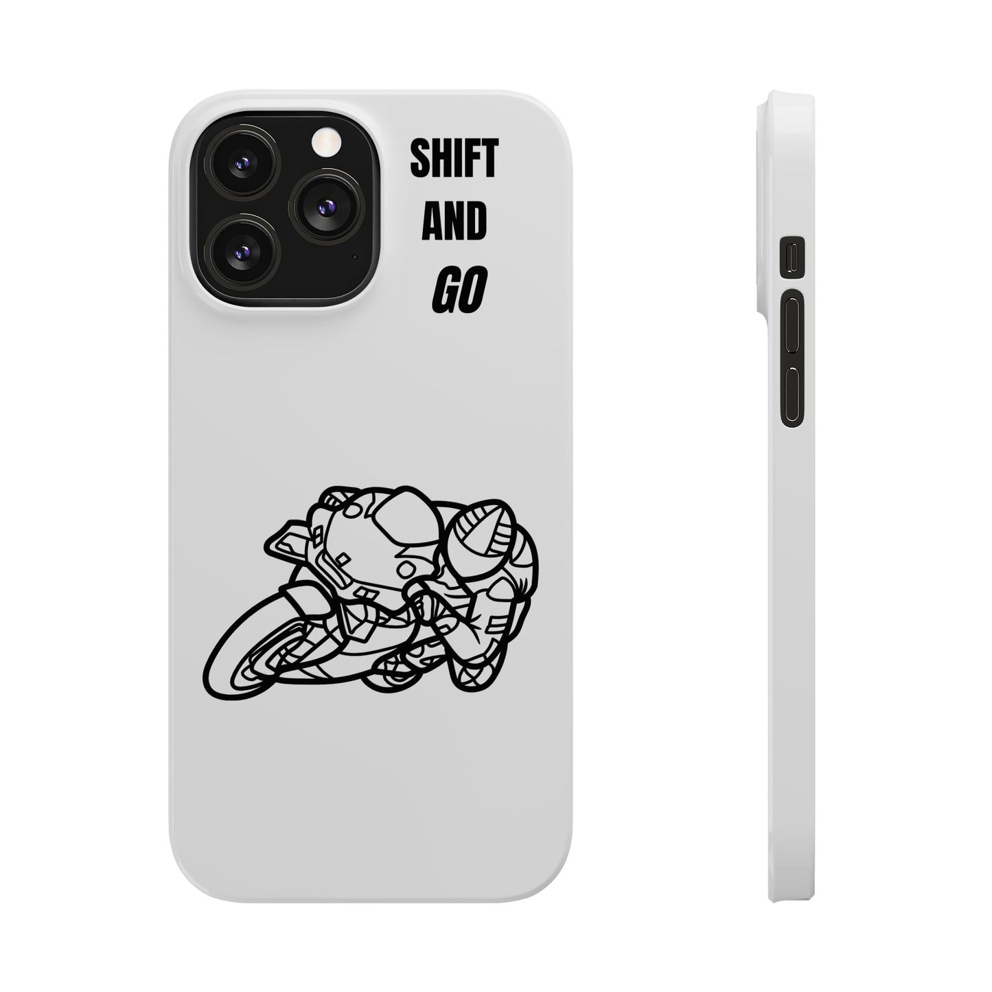 Motorcycle Slim Phone Cases - Shift and Go, Biker Gift, Moto Lover Accessory, Phone Protection, Unique Motorcycle Design