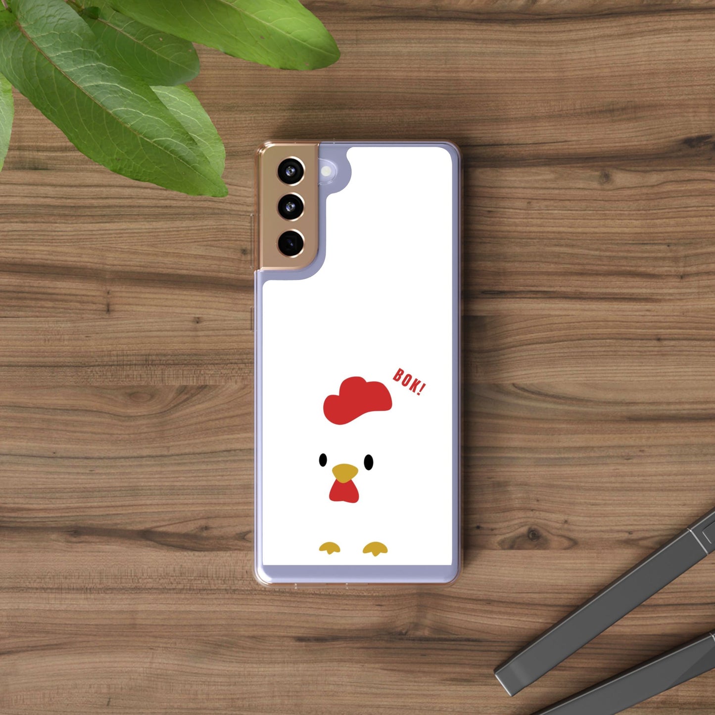 Chicken Design Clear Phone Case, Cute Animal Phone Cover, Fun Gift for Kids, Pet Lovers, Birthday Present, Travel Accessory