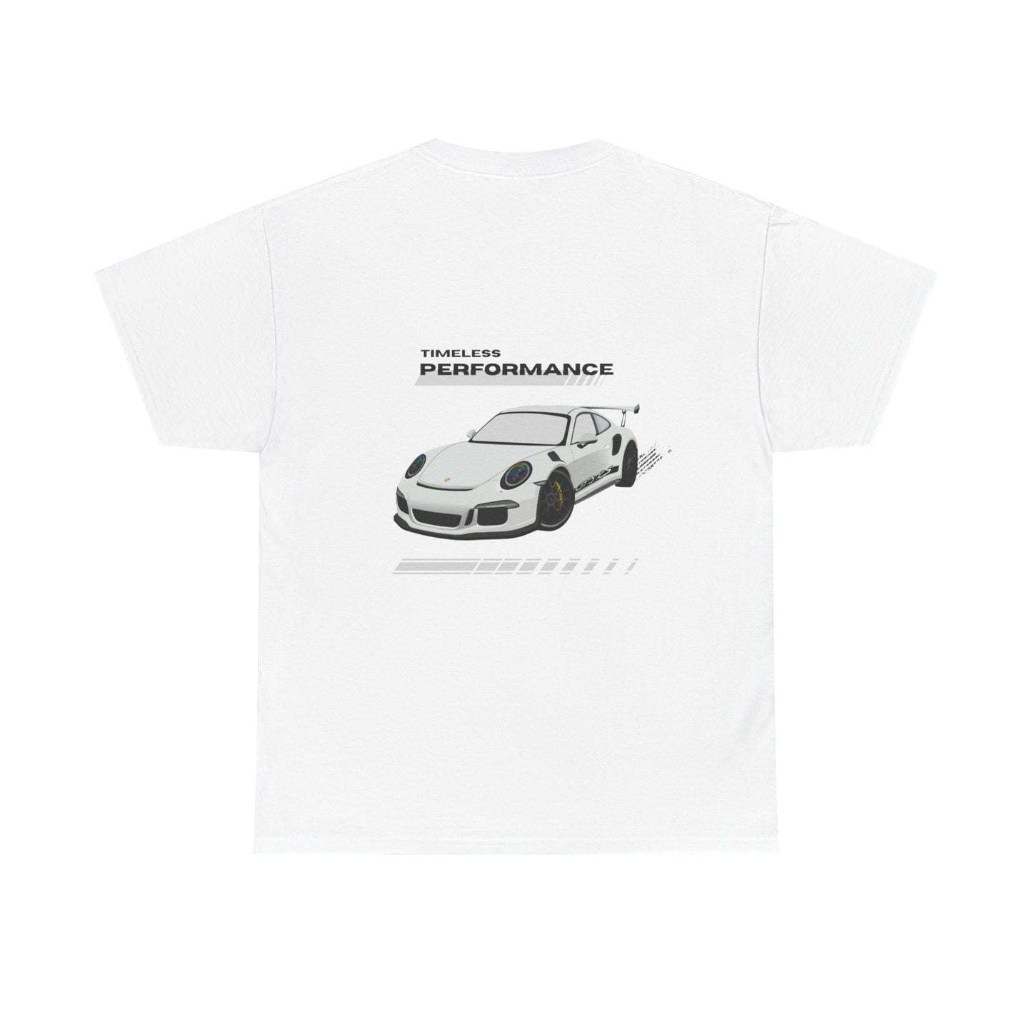 Performance intemporelle, Porsche, T-shirt unisexe en coton épais, T-shirt pour passionné d'automobile, Cadeau automobile, Vêtements de sport automobile, Tenue décontractée, T-shirt unisexe
