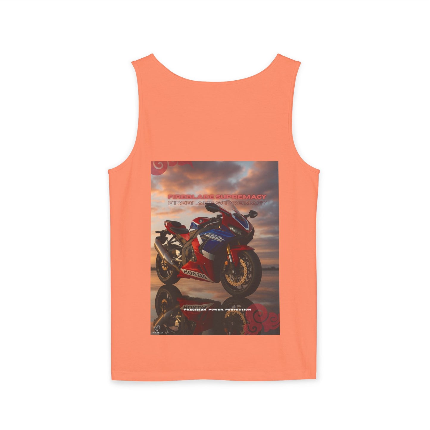 Fireblade Unisex Garment-Dyed Tank Top - Motorcycle Enthusiast Design