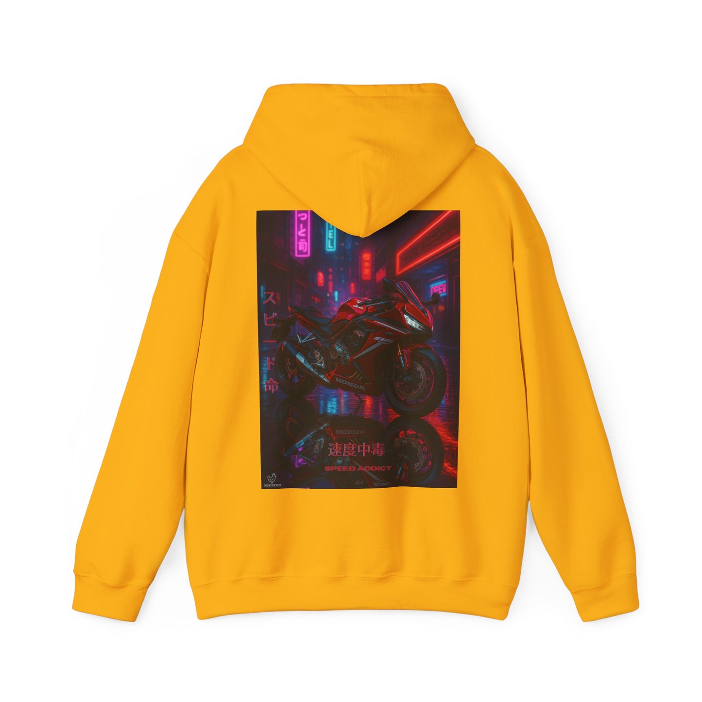 650r Motorcycle Urban Vibes Unisex Hoodie - Neon Night Design