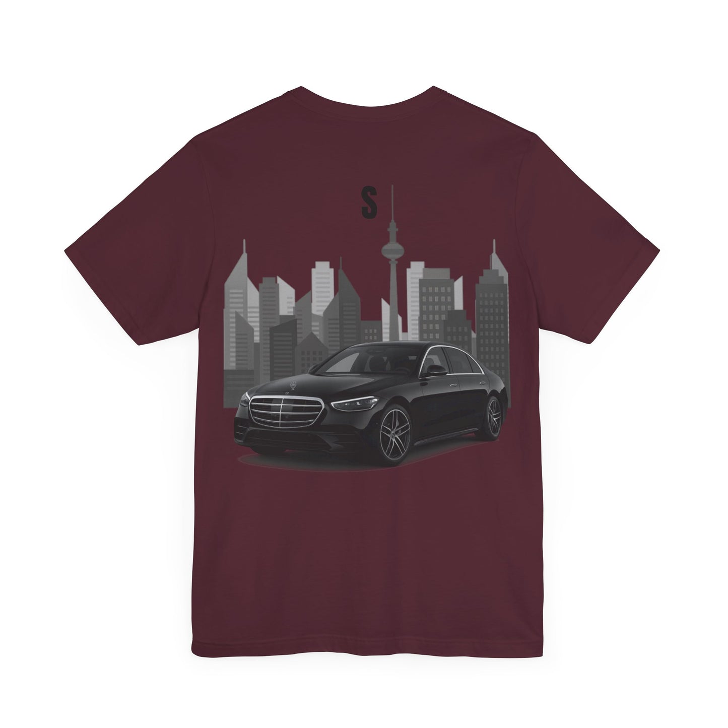 Urban Vibes Car Graphic Tee, Unisex Jersey Short Sleeve Tee, Cityscape T-Shirt, Cool Car Shirt, Gift for Car Lovers, Trendy Everyday Wear