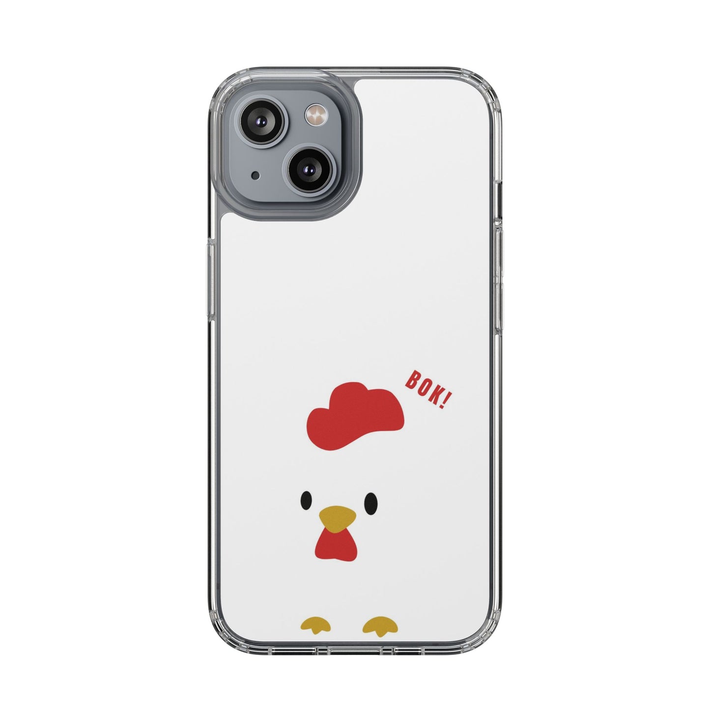 Chicken Design Clear Phone Case, Cute Animal Phone Cover, Fun Gift for Kids, Pet Lovers, Birthday Present, Travel Accessory