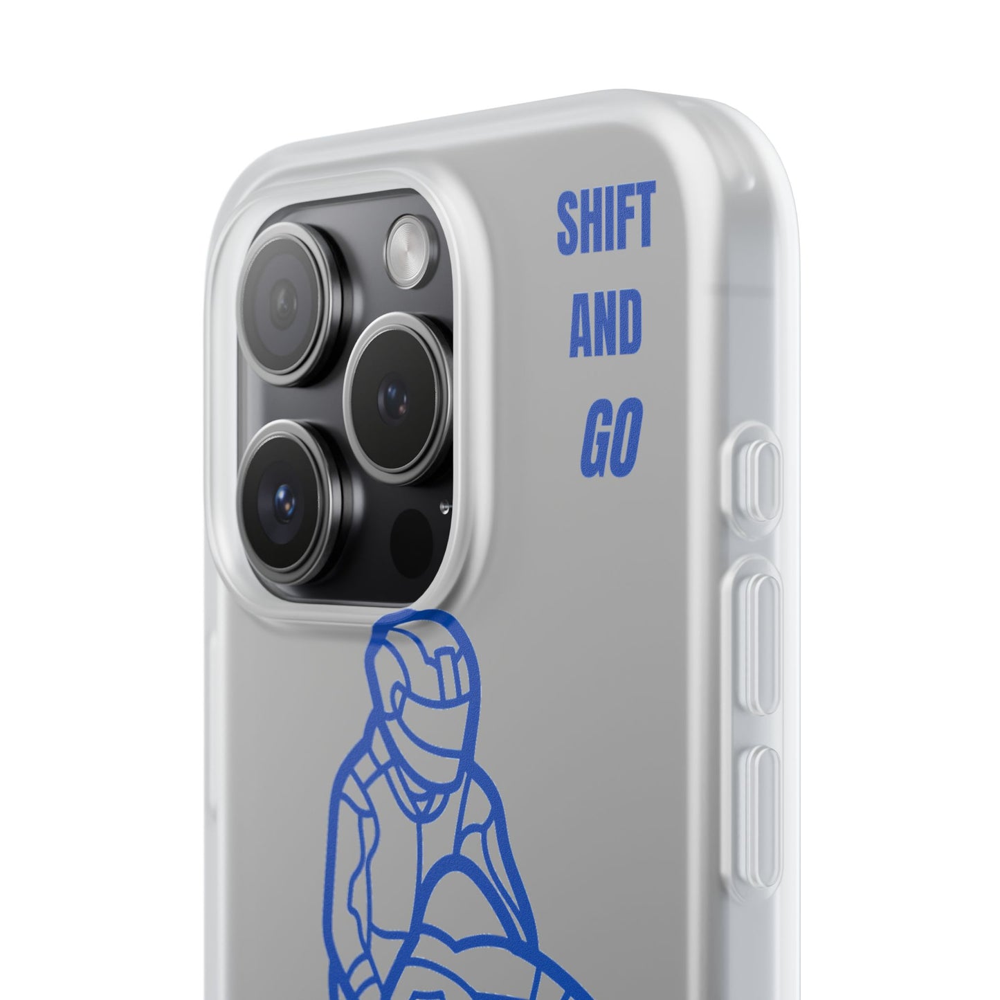 Motorcycle Flexi Cases - Shift and Go Design, Biker Gift, Phone Accessory, Sporty Case, Riding Enthusiast