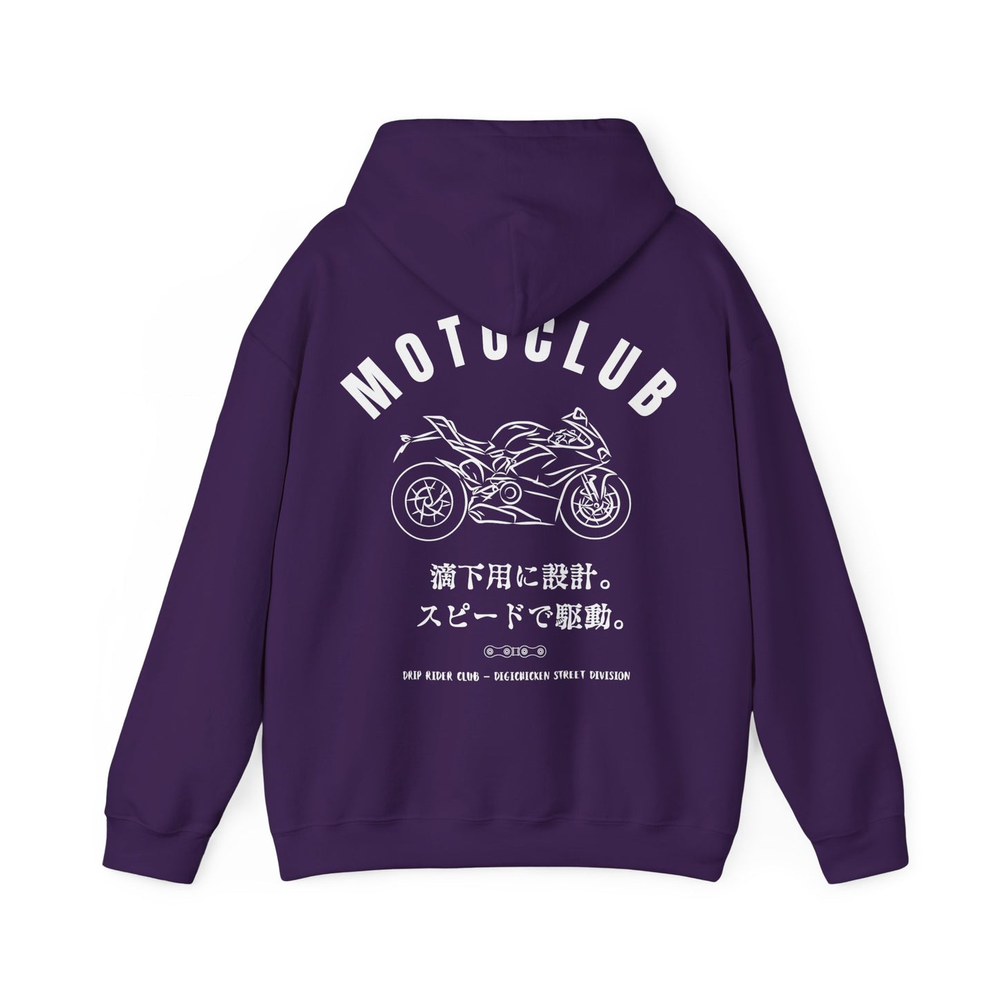 MOTOCLUB Unisex Heavy Blend™ Hooded Sweatshirt - Moto Club Graphic Hoodie for Motorcycle Enthusiasts