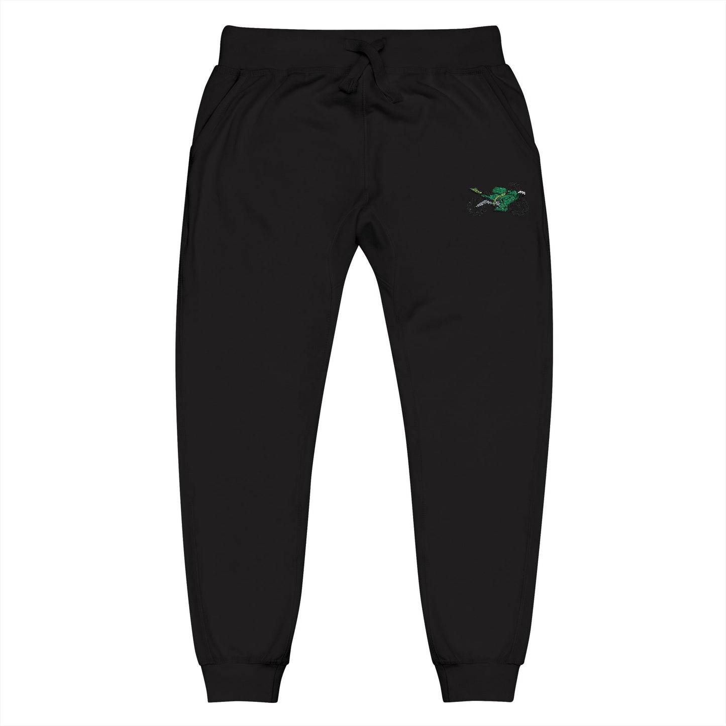 Kawasaki inspired Motorcycle Embroidered Unisex Fleece Sweatpants - Cozy & Stylish Activewear