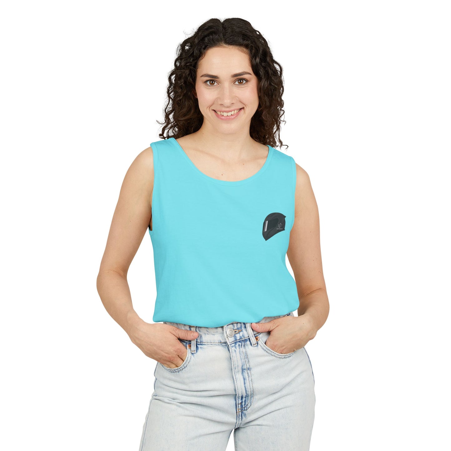 H2R Cool Backprint, Unisex Garment-Dyed Tank Top - 320+ Club Motorcycle Design