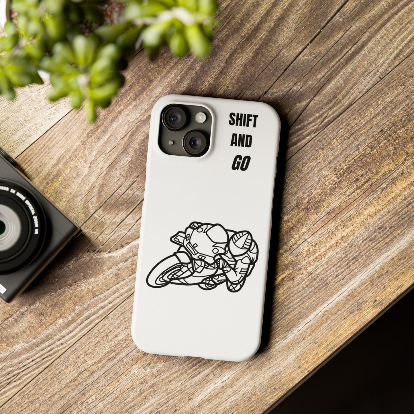 Motorcycle Slim Phone Cases - Shift and Go, Biker Gift, Moto Lover Accessory, Phone Protection, Unique Motorcycle Design