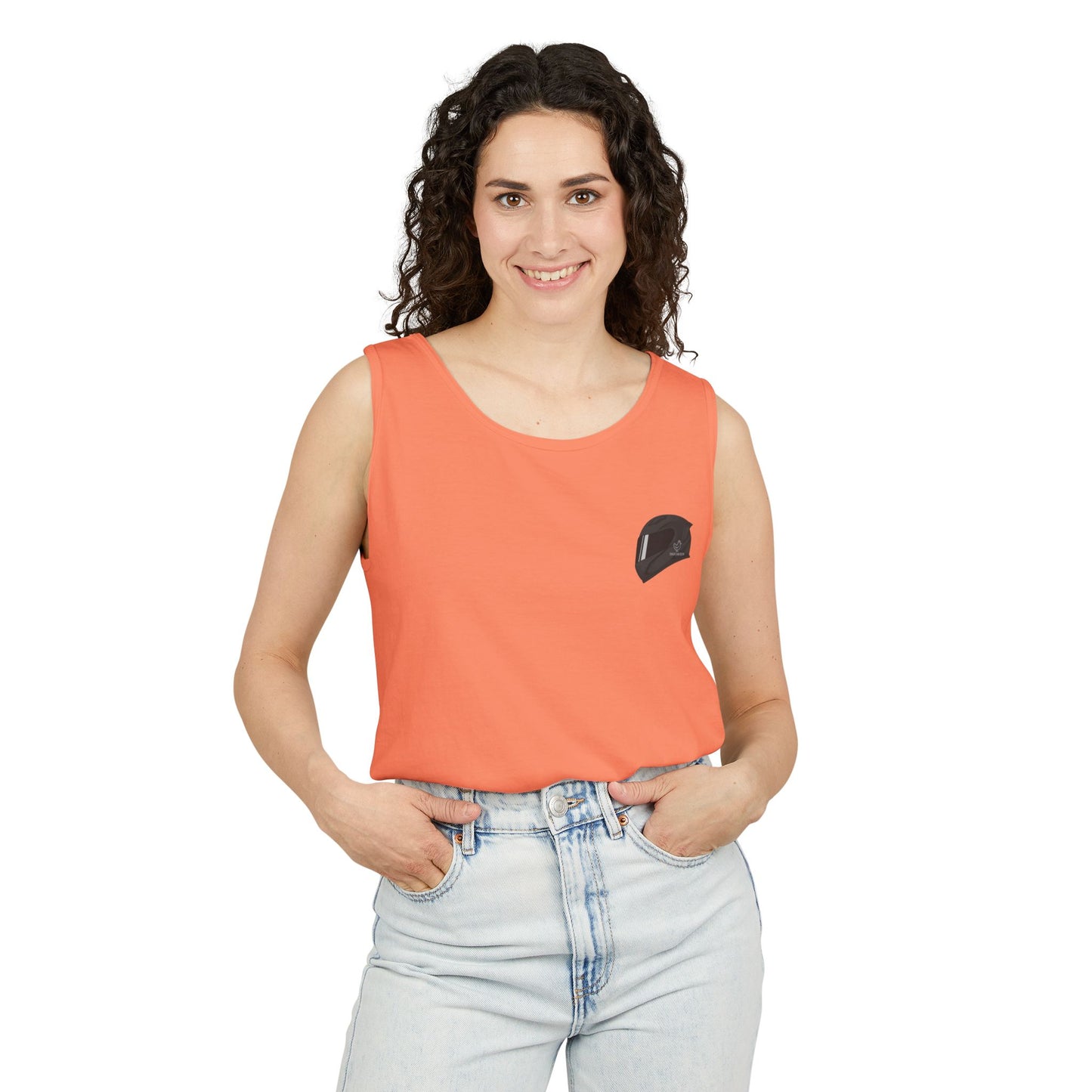 H2R Cool Backprint, Unisex Garment-Dyed Tank Top - 320+ Club Motorcycle Design