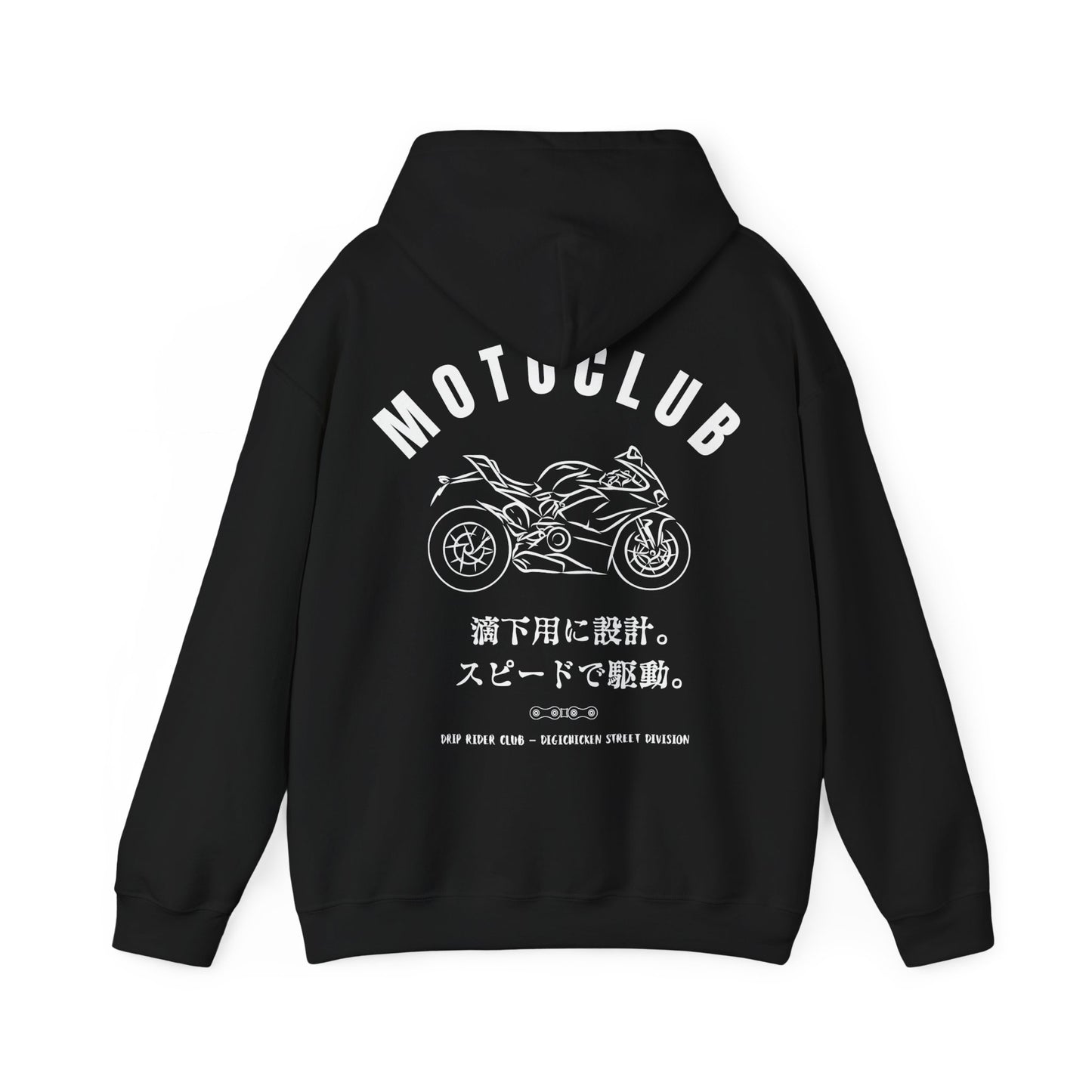 MOTOCLUB Unisex Heavy Blend™ Hooded Sweatshirt - Moto Club Graphic Hoodie for Motorcycle Enthusiasts