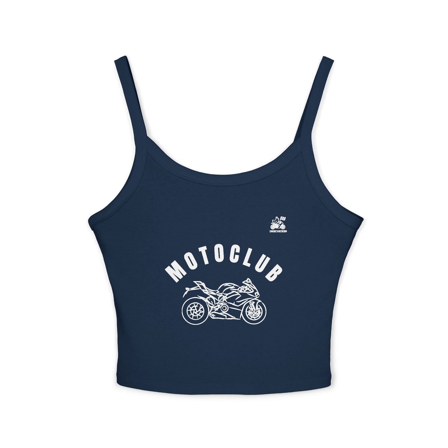 Motorcycle Enthusiast Women's Spaghetti Strap Tank Top, Moto Club Apparel, Perfect Gift for Riders, Biker Summer Style, Casual Streetwear