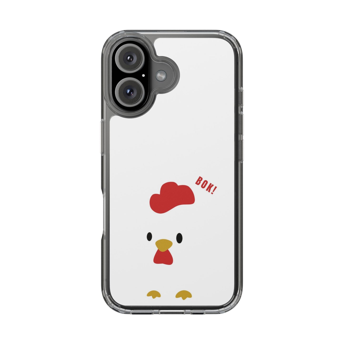 Chicken Design Clear Phone Case, Cute Animal Phone Cover, Fun Gift for Kids, Pet Lovers, Birthday Present, Travel Accessory