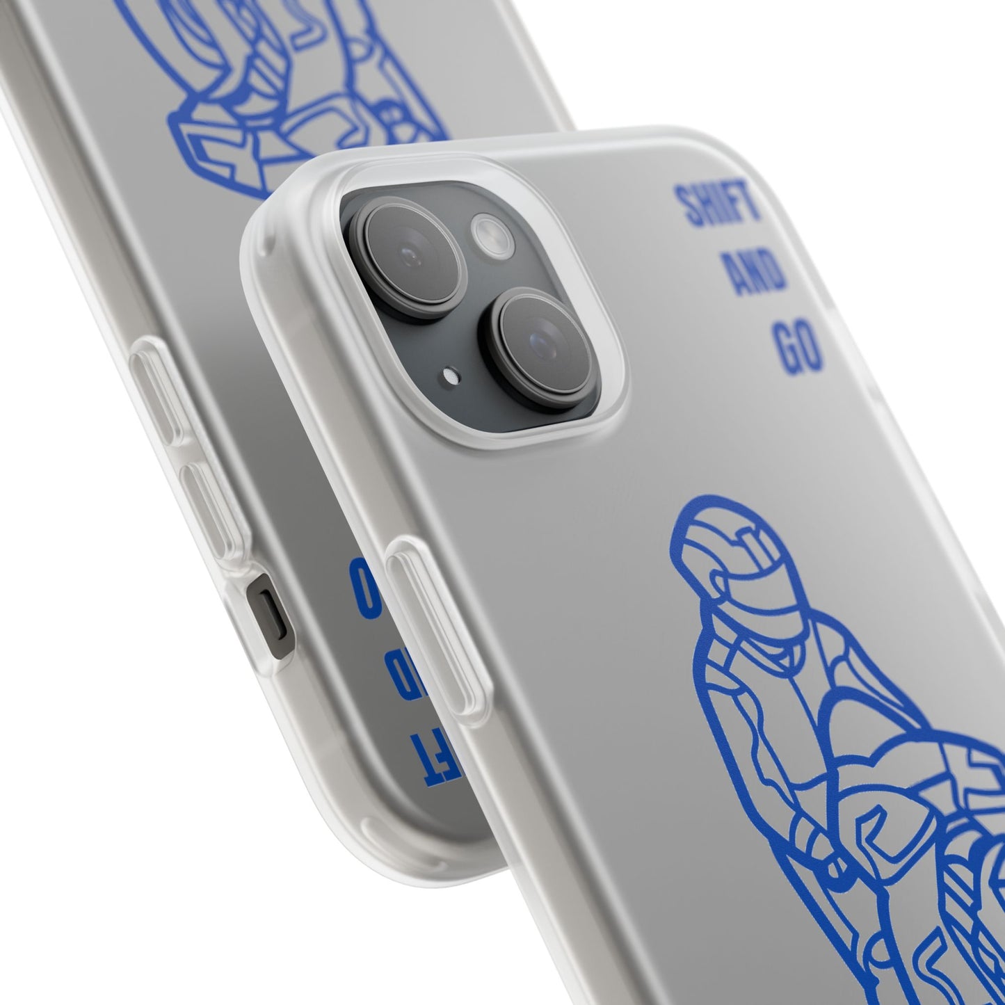 Motorcycle Flexi Cases - Shift and Go Design, Biker Gift, Phone Accessory, Sporty Case, Riding Enthusiast